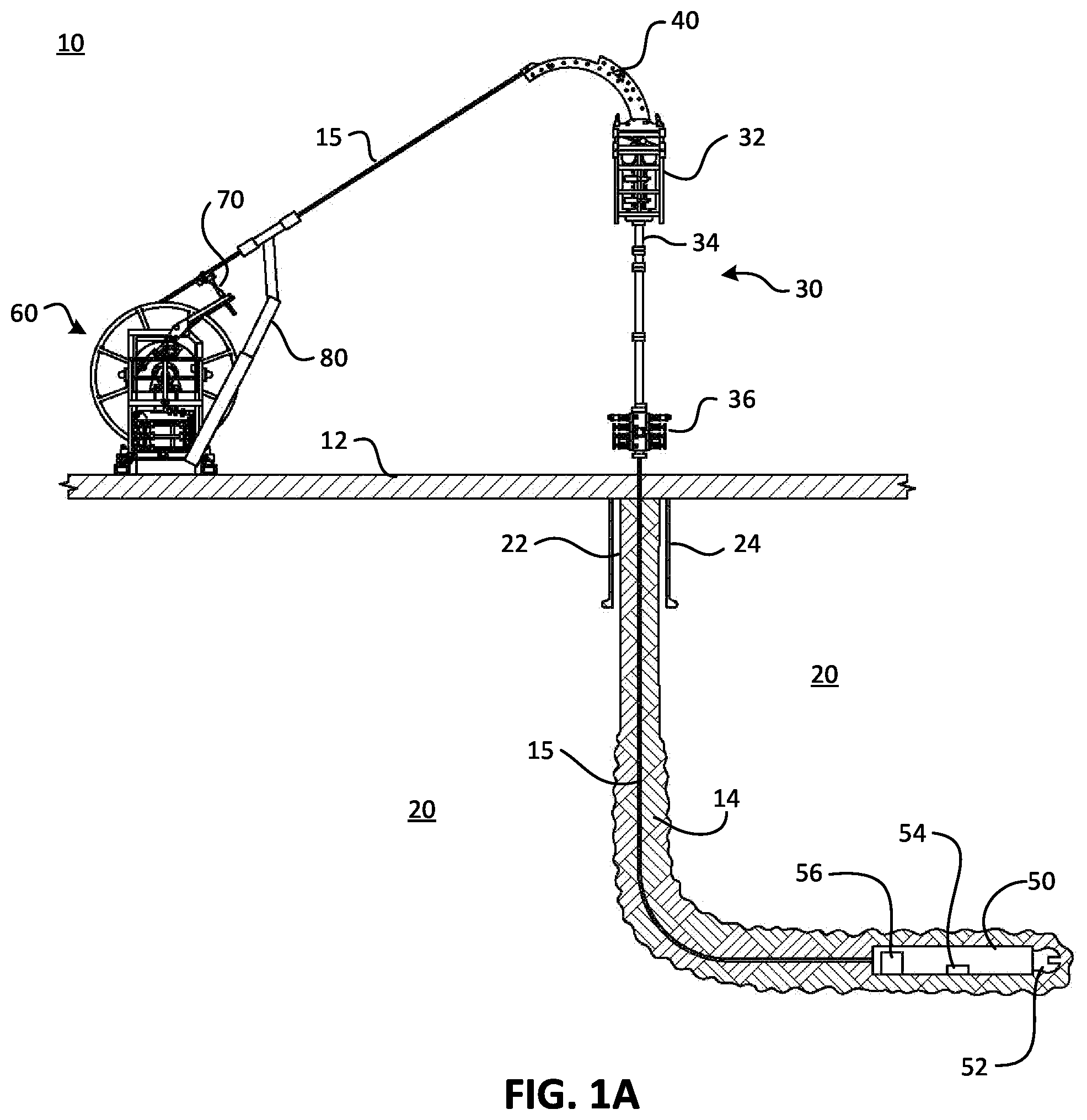 Patent US12098600 Figure 1 – Split reel and handler system
