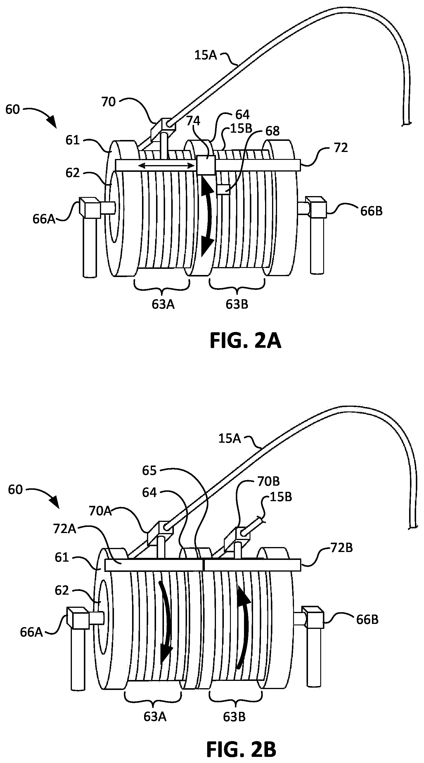 Patent US12098600 Figure 4 – Split reel and handler system