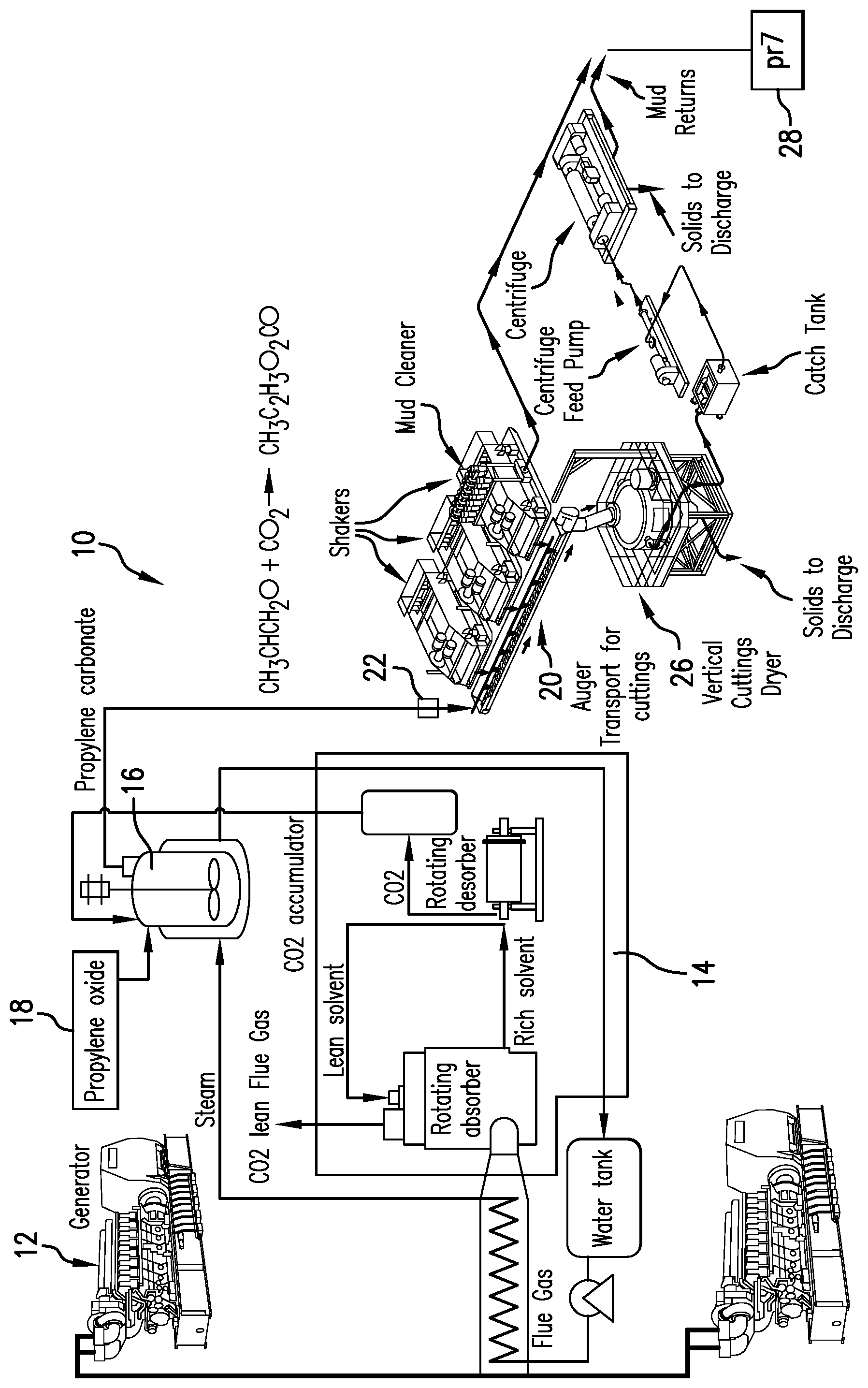 Patent US12098603 Figure 1 – Method and system for managing carbon containing gases