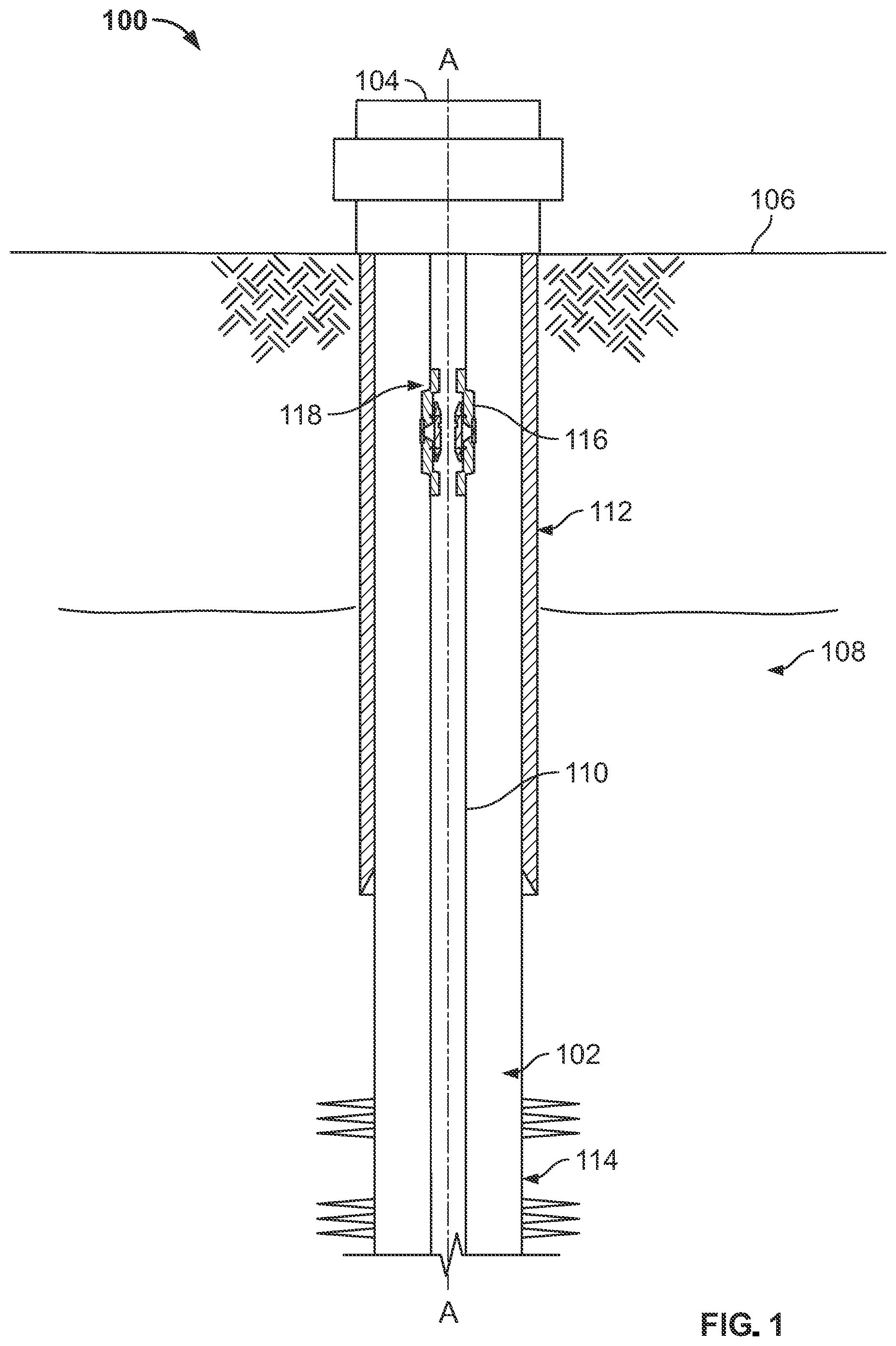 Patent US12098604 — Downhole tubing disconnect tool — Figure 1