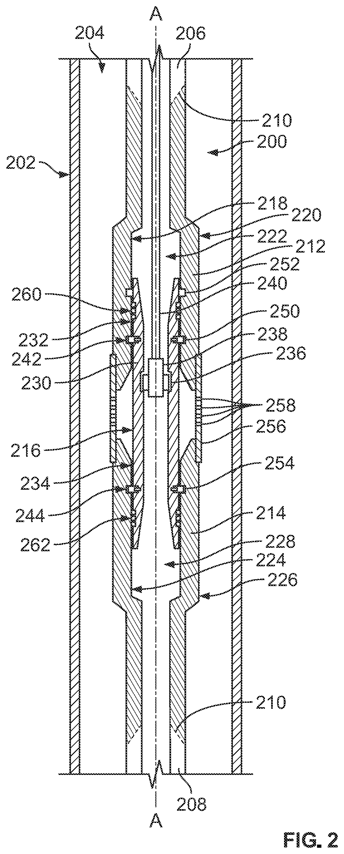 Patent US12098604 Figure 2 – Downhole tubing disconnect tool