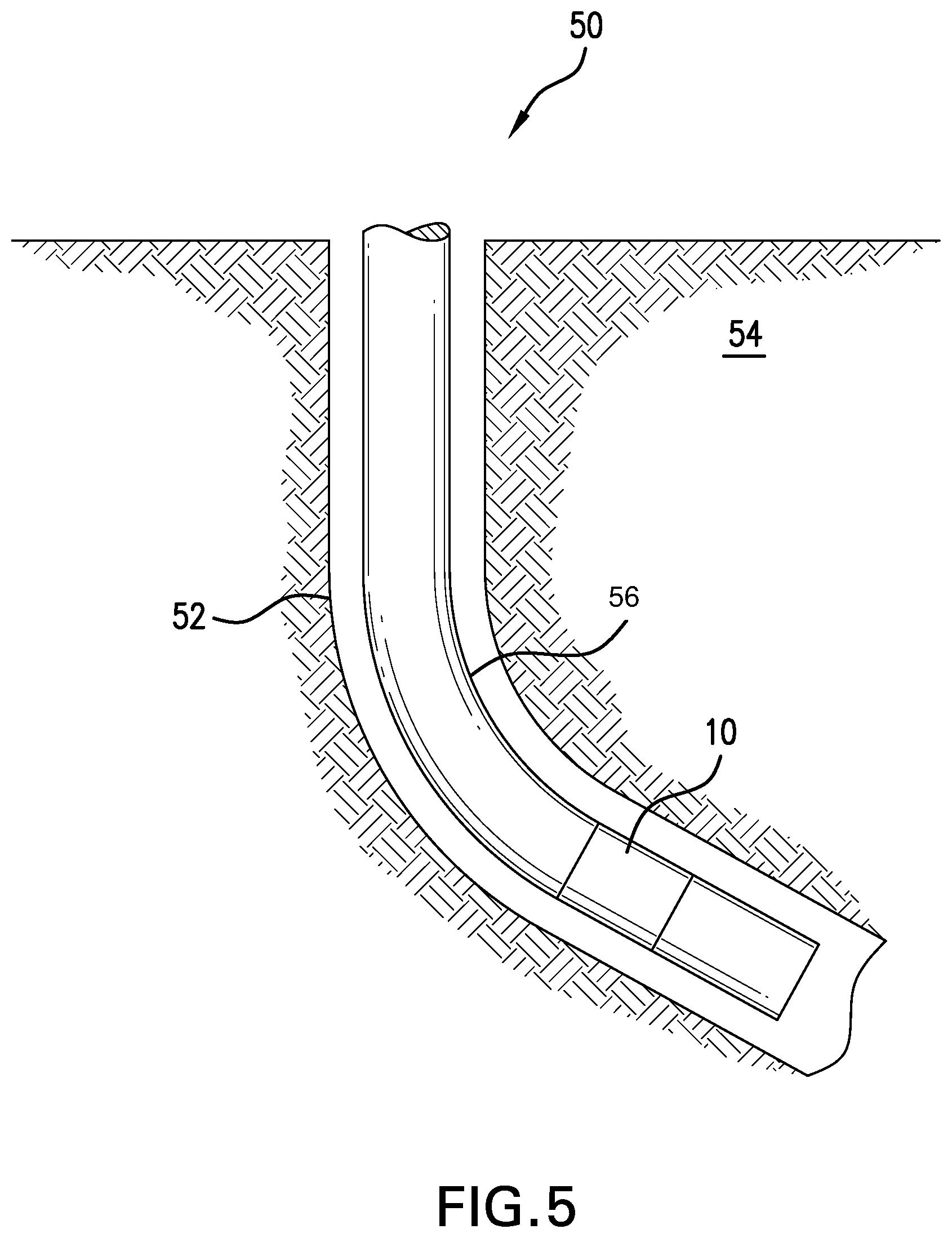 Patent US12098606 Figure 5 – Treatment system, method, and borehole system