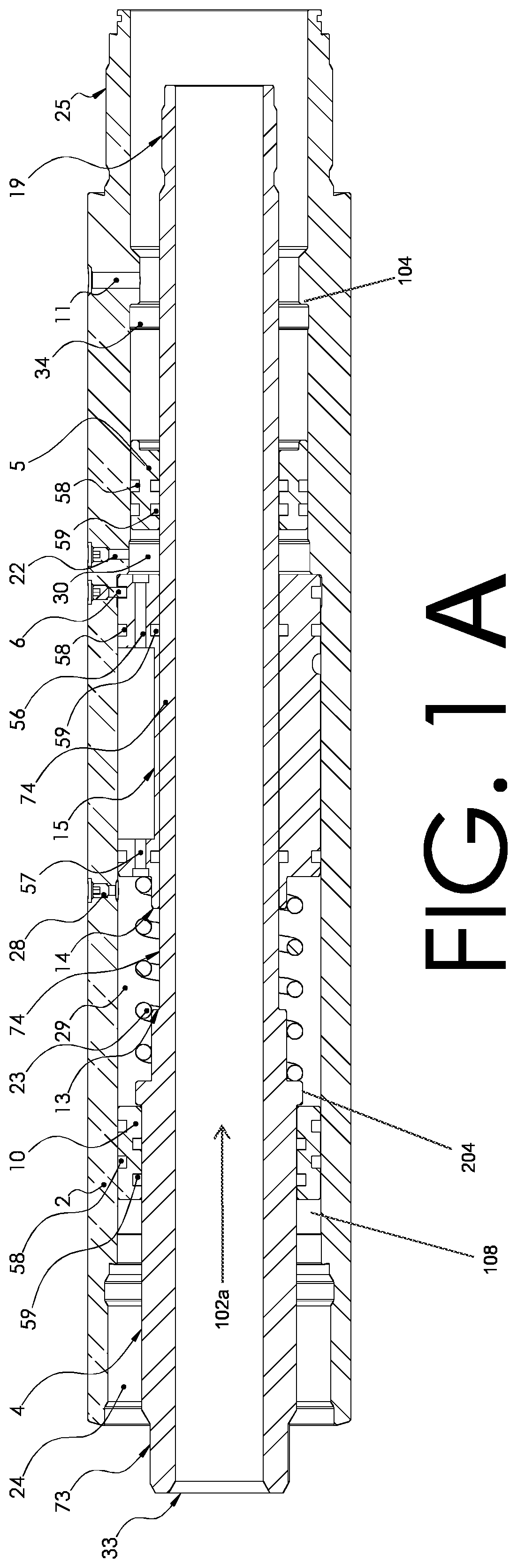 Patent US12098616 Figure 1 – Hydraulically locked tool