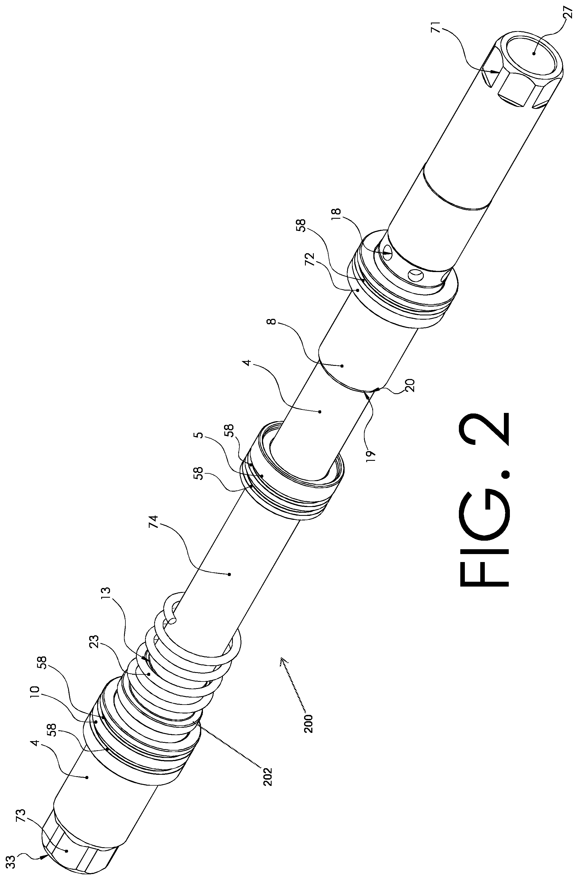 Patent US12098616 Figure 3 – Hydraulically locked tool