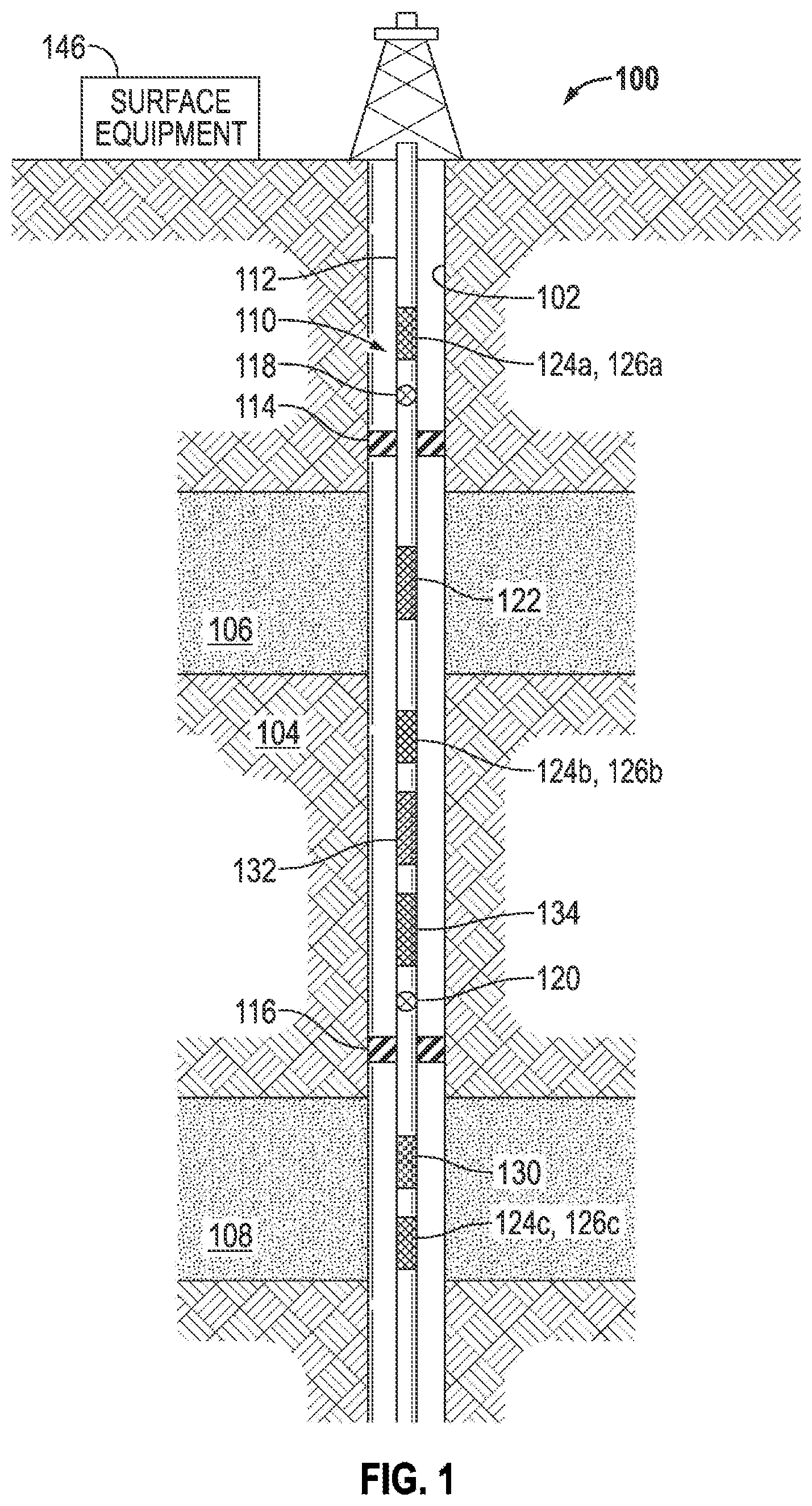 Patent US12098633 Figure 1 – Method and system for automated multi-zone downhole closed loop reservoir testing