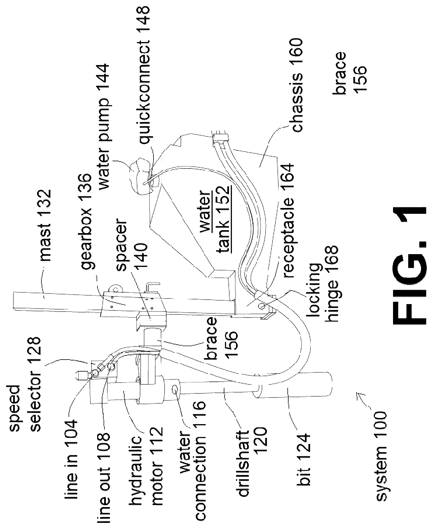 Patent US12098634 Figure 1 – Concrete coring system and method