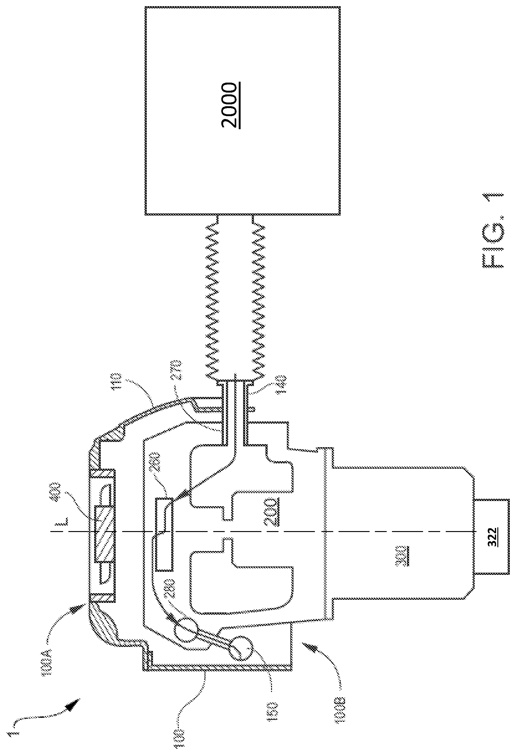 Patent US12098642 Figure 1 – Double sided oil film thrust bearing in a scroll pump