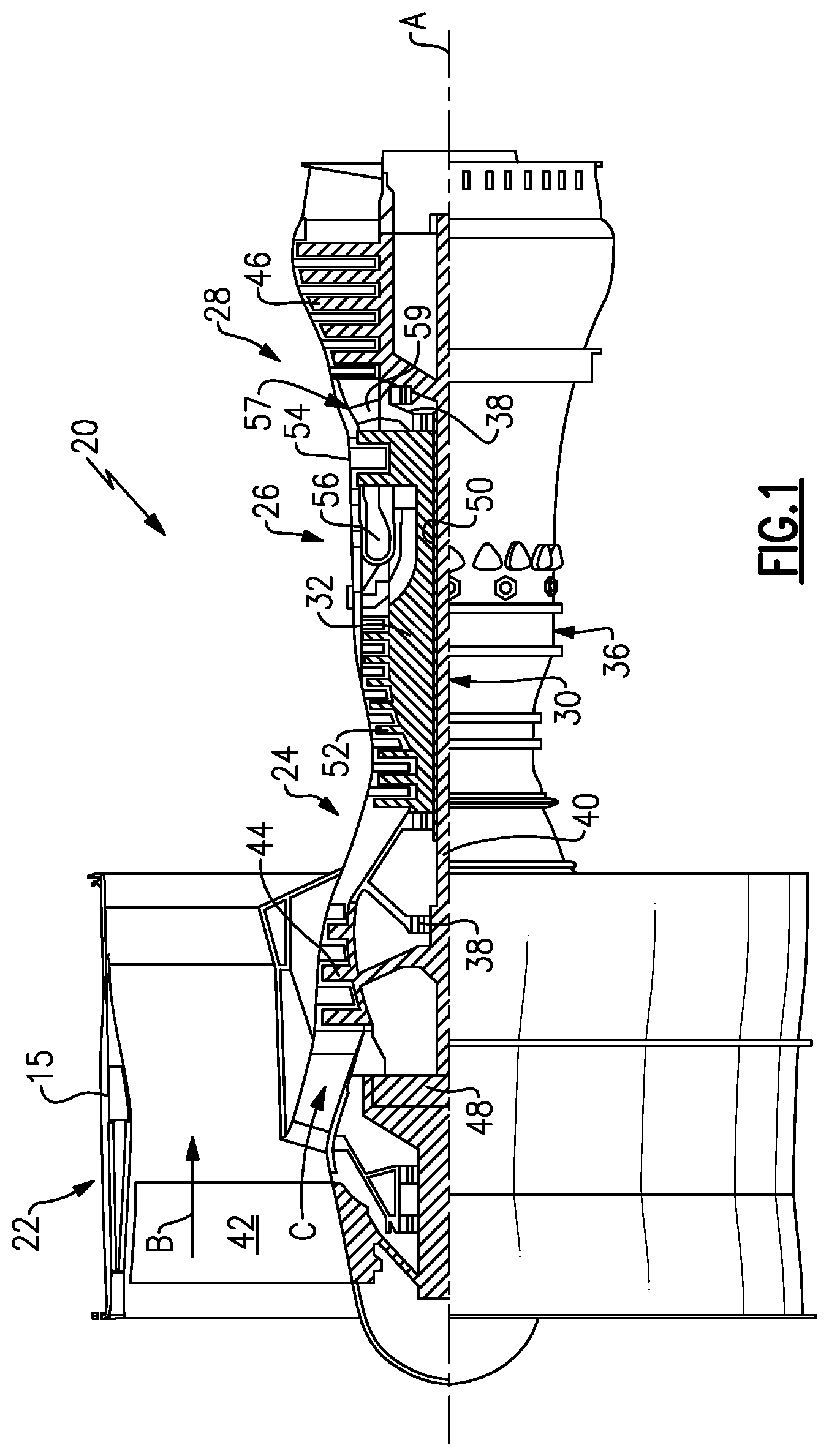 Patent US12098643 Figure 1 – Chevron grooved mateface seal