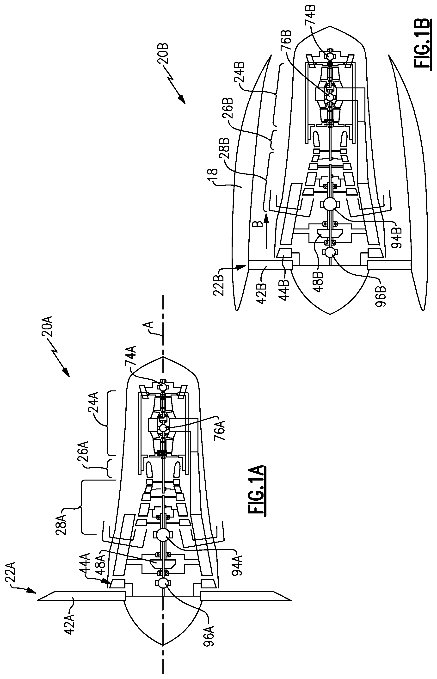 Patent US12098646 Figure 1 – Integrated electro-aero-thermal turbine engine
