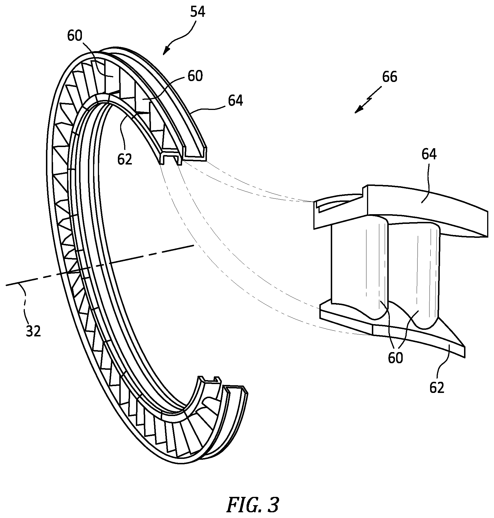 Patent US12098647 Figure 3 – Position sensor for variable vane assembly and method for calibrating same