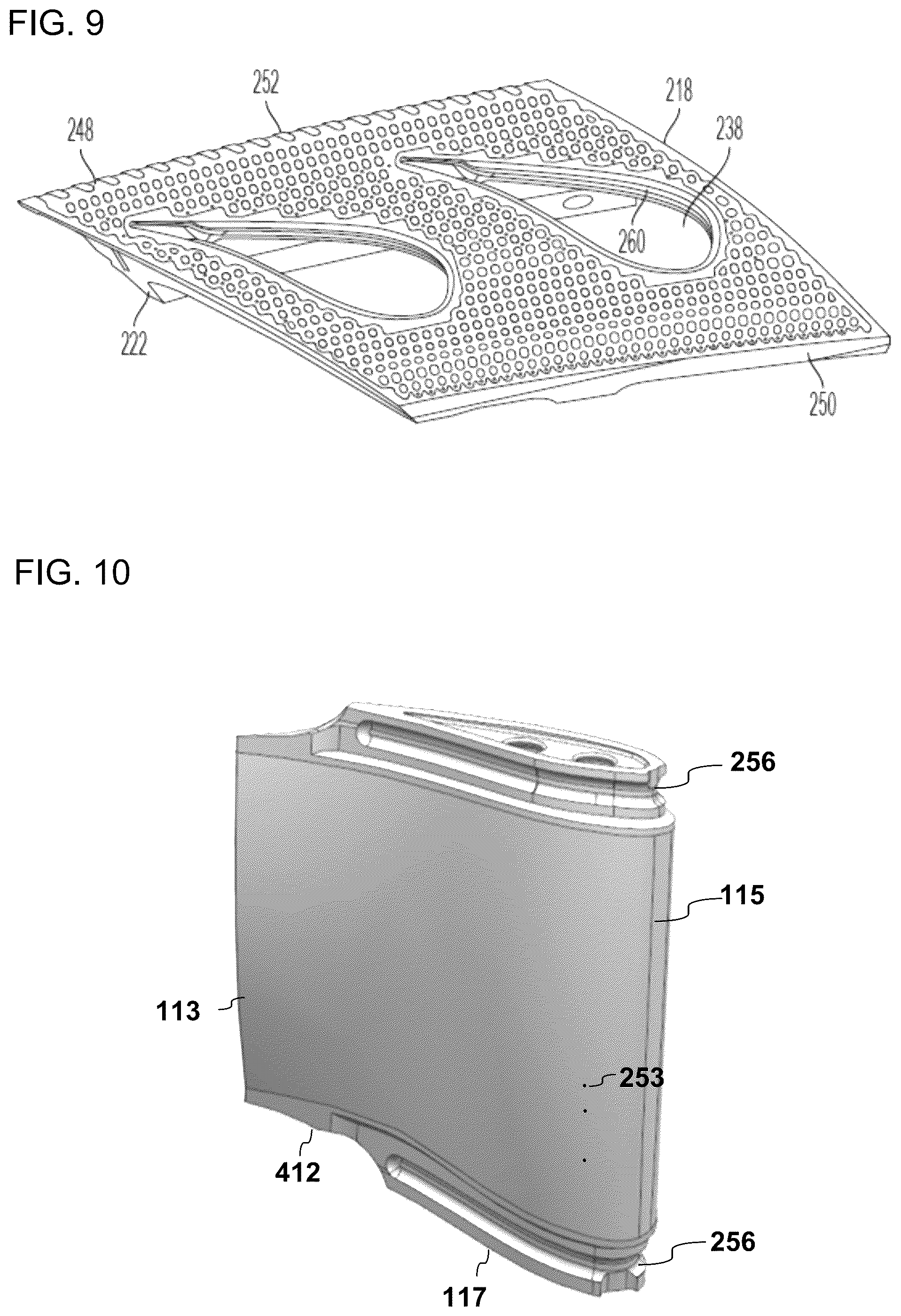 Patent US12098654 Figure 7 – Bi-cast trailing edge feed and purge hole cooling scheme