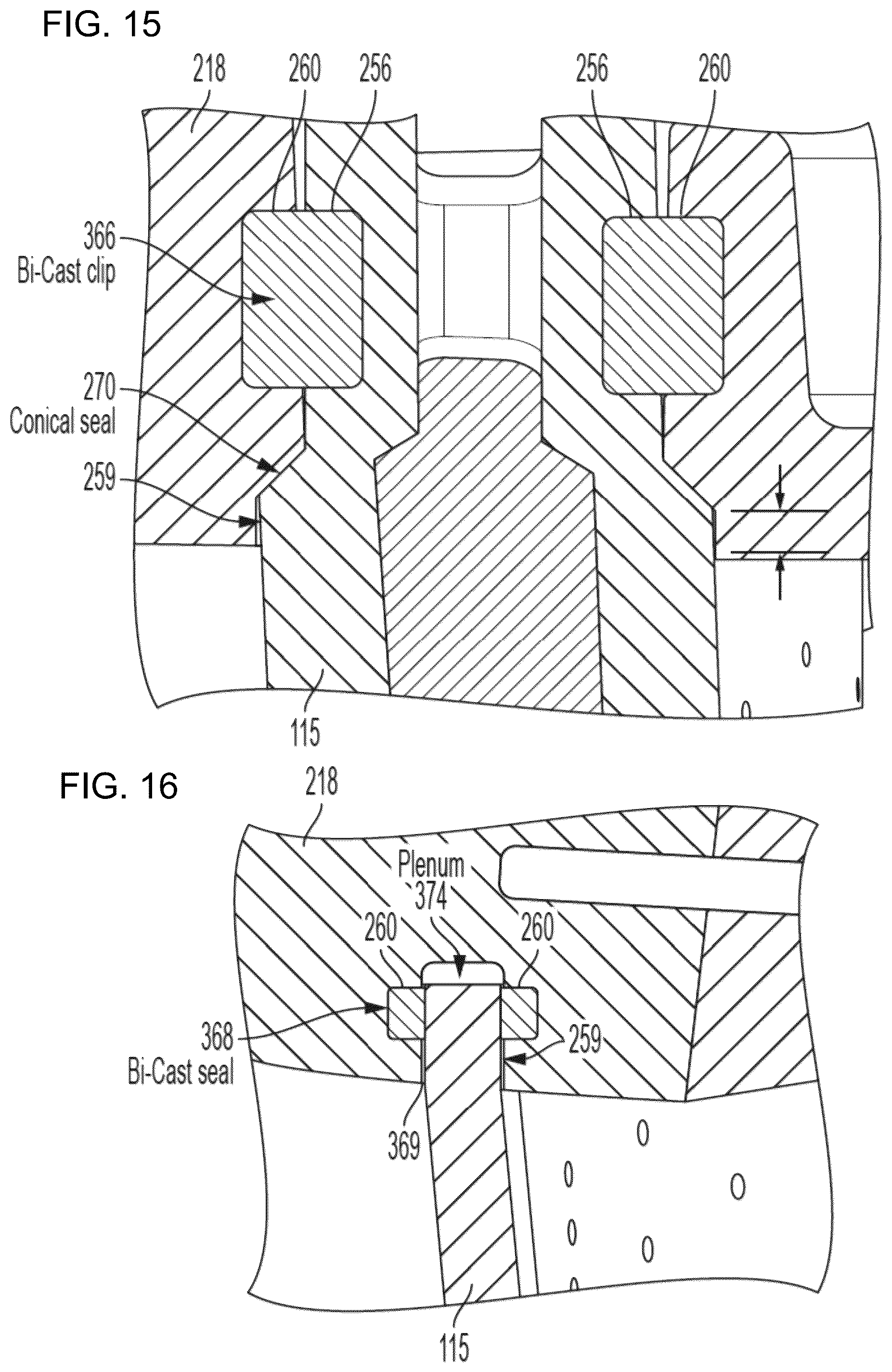 Patent US12098654 Figure 11 – Bi-cast trailing edge feed and purge hole cooling scheme