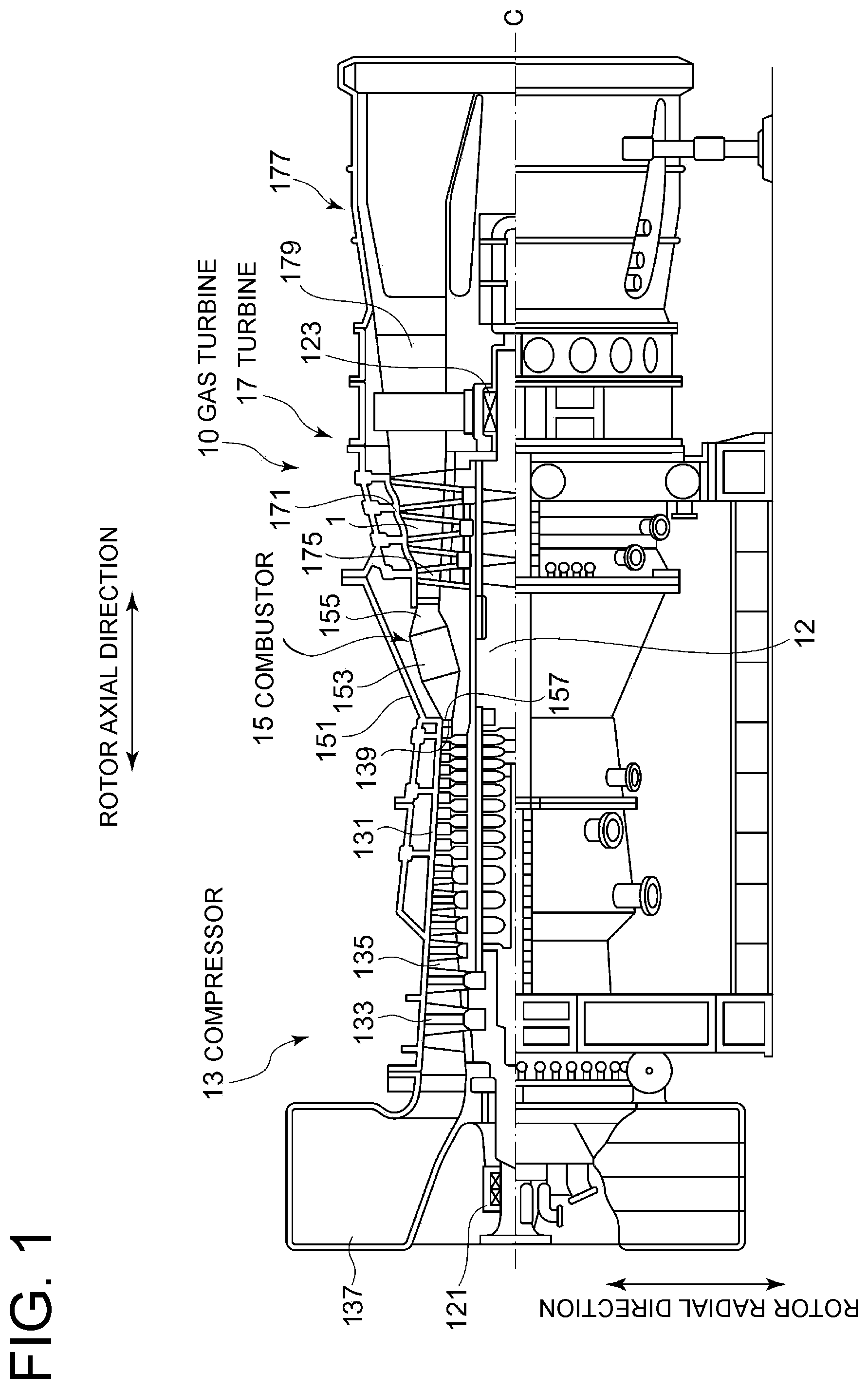 Patent US12098656 Figure 1 – Stator vane assembly of gas turbine, stationary member segment, and method of producing stator vane assembly of gas turbine