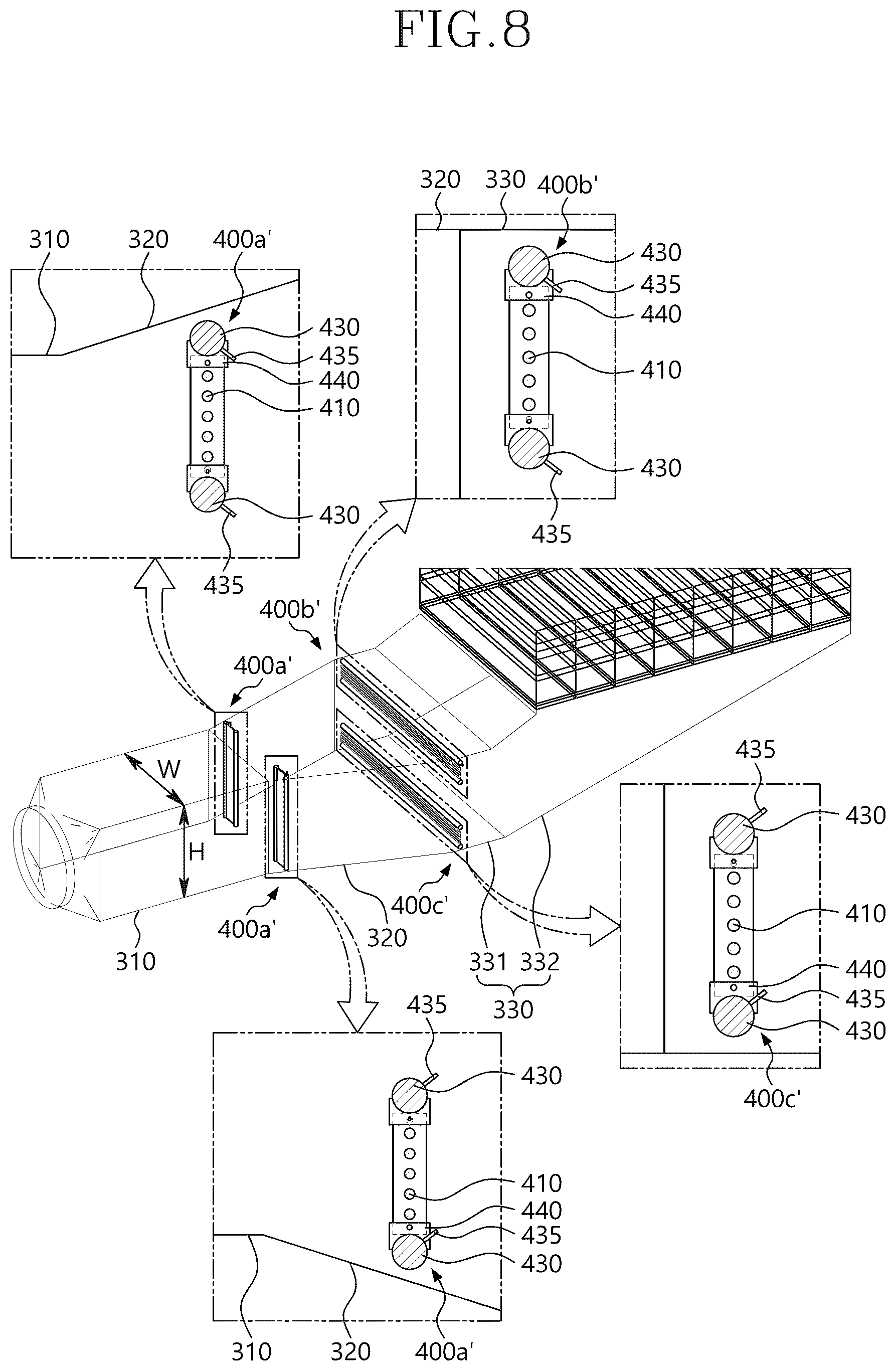 Patent US12098659 Figure 10 – Exhaust gas flow regulator and heat recovery steam generator having same