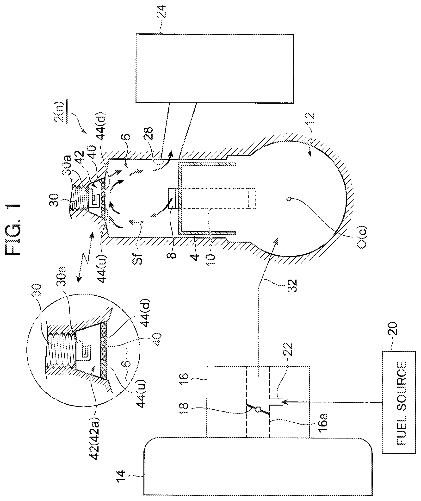 Patent US12098669 Figure 1 – Two-stroke engine