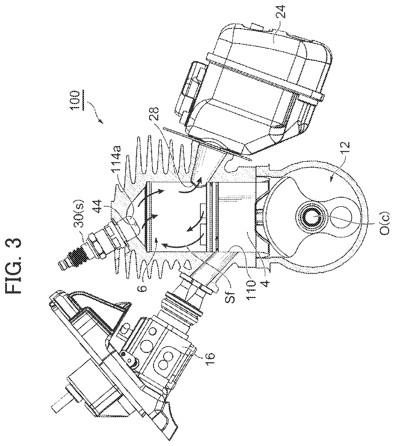Patent US12098669 Figure 3 – Two-stroke engine