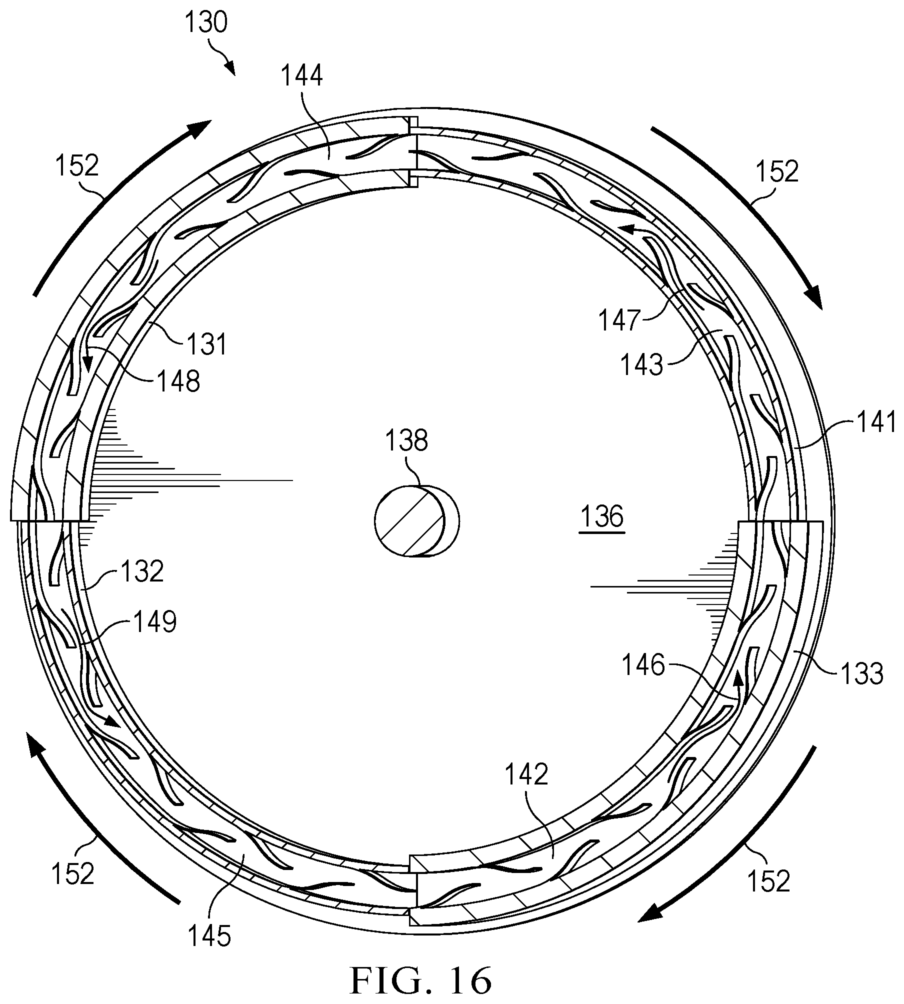 Patent US12098673 Figure 16 – Rotary closed-cycle externally-heated engine
