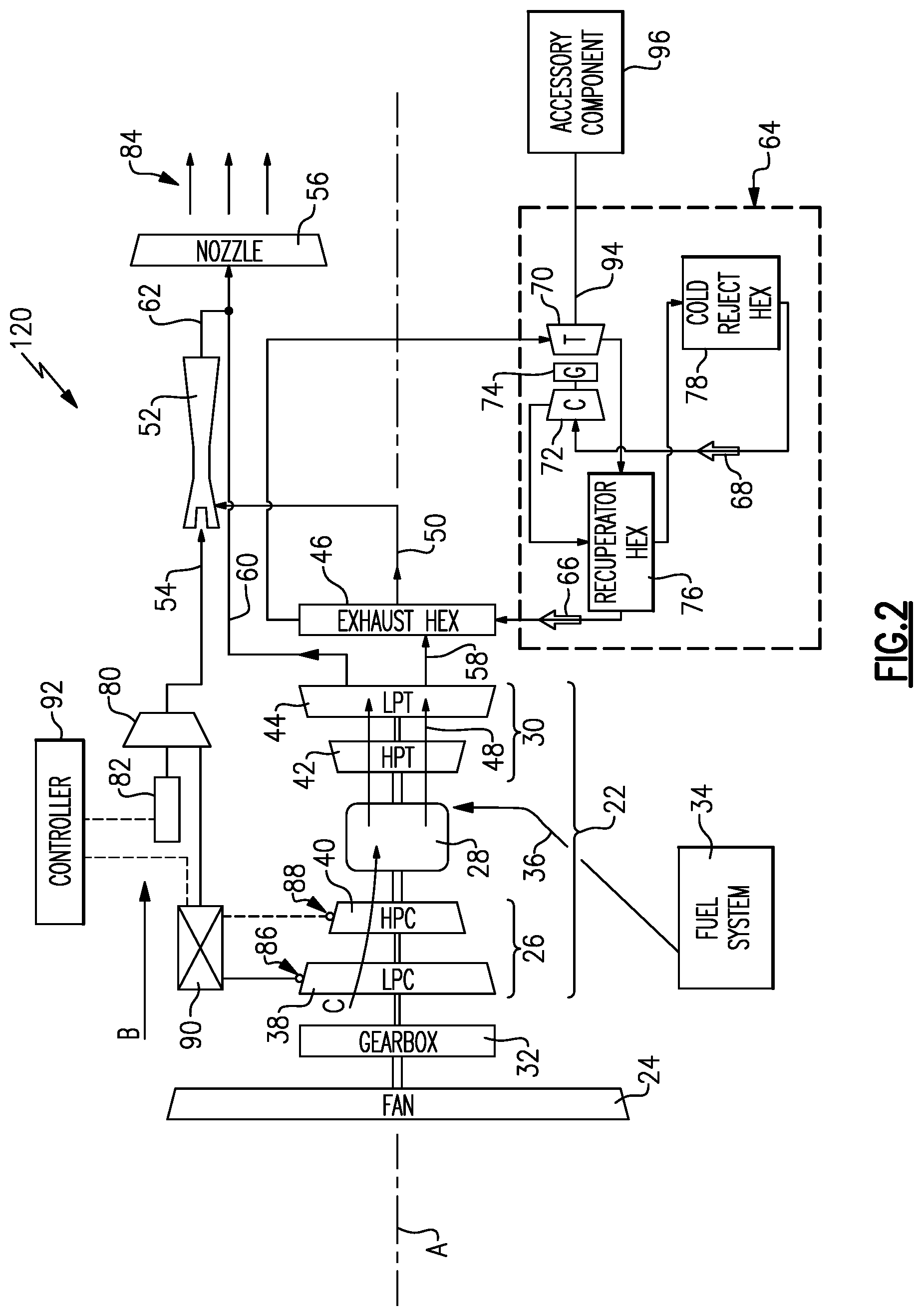 Patent US12098676 Figure 2 – Heat exchanger bypass ejector