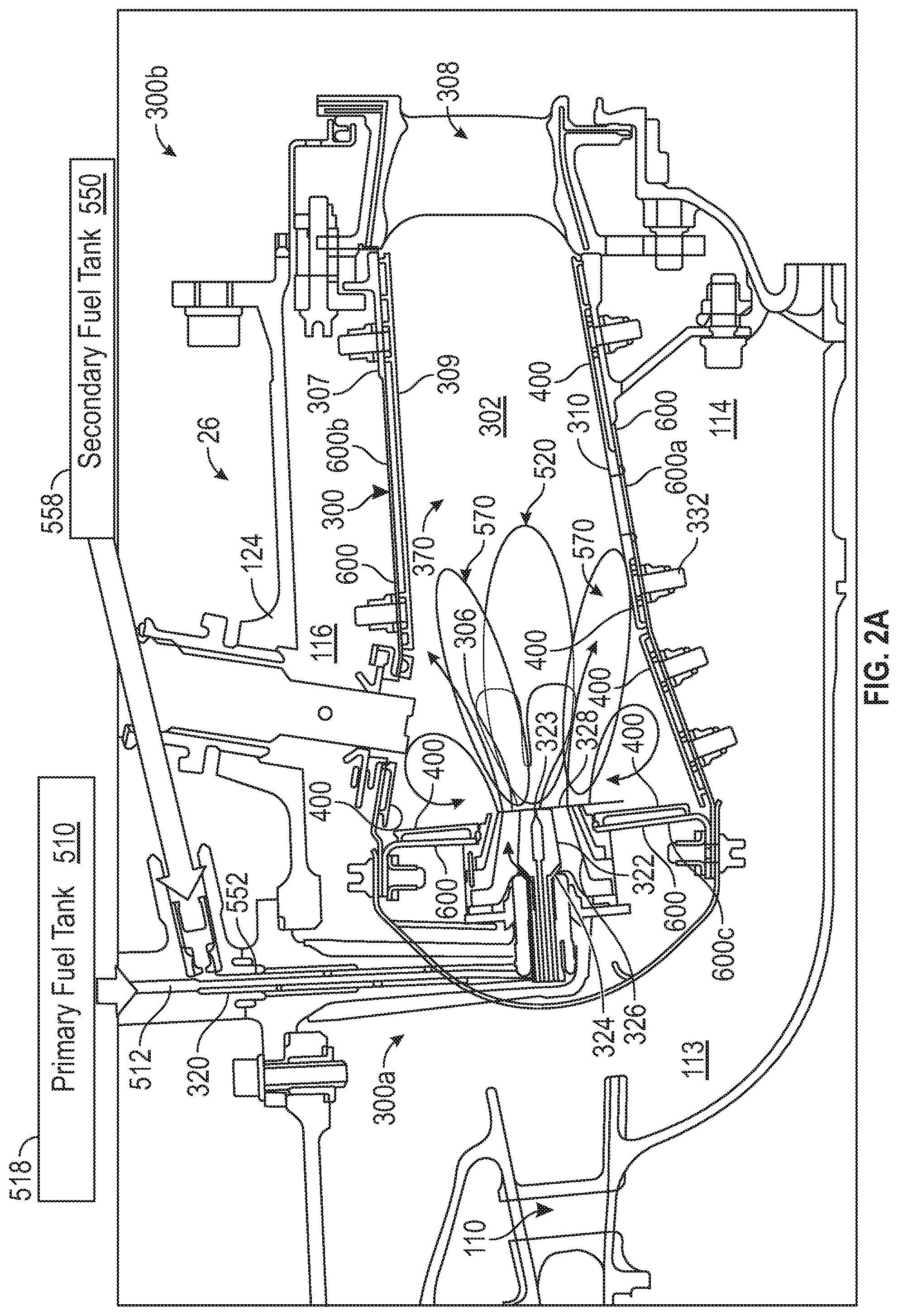 Patent US12098678 Figure 2 – Method of using a primary fuel to pilot liquid fueled combustors