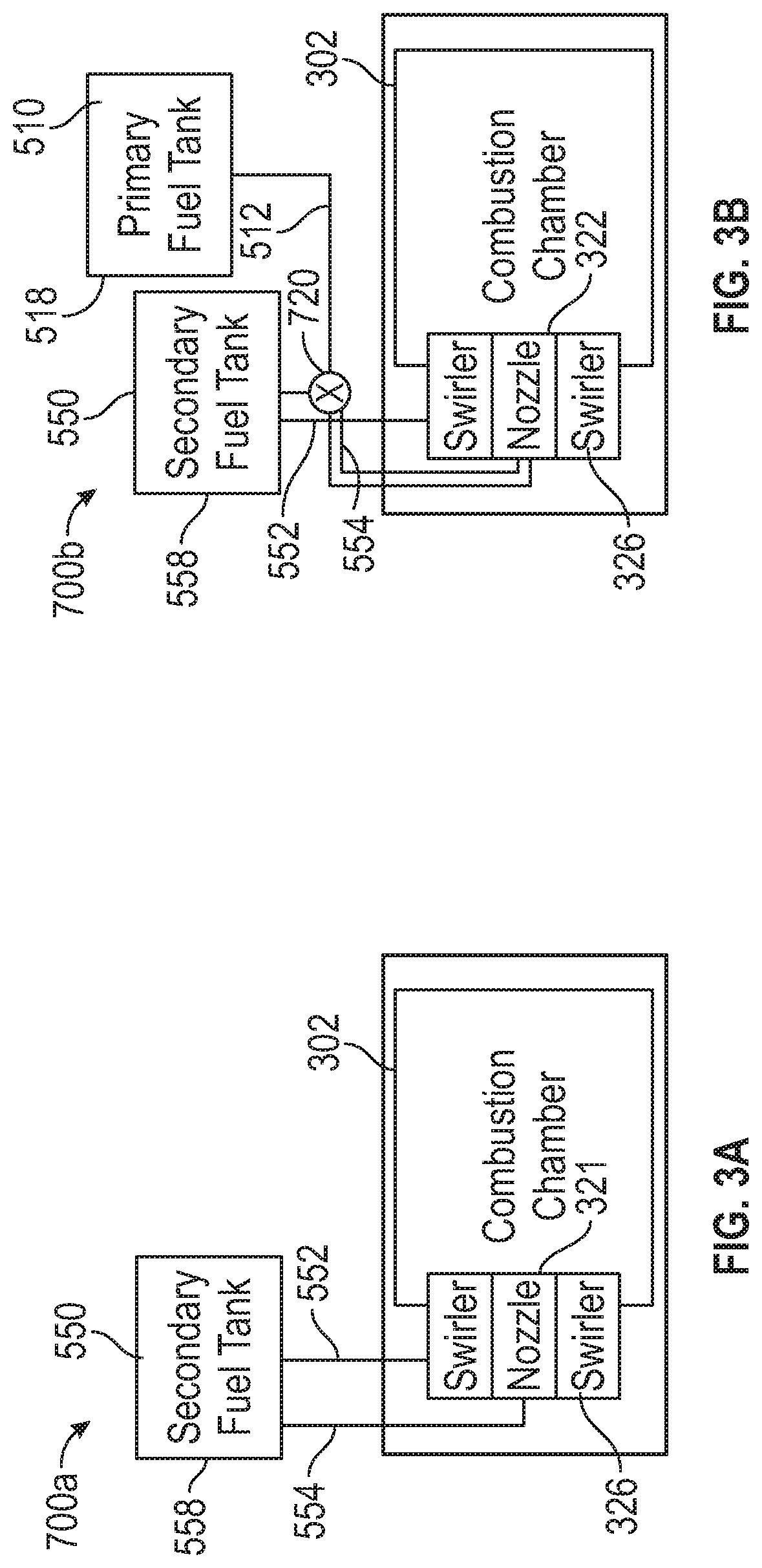 Patent US12098678 Figure 4 – Method of using a primary fuel to pilot liquid fueled combustors