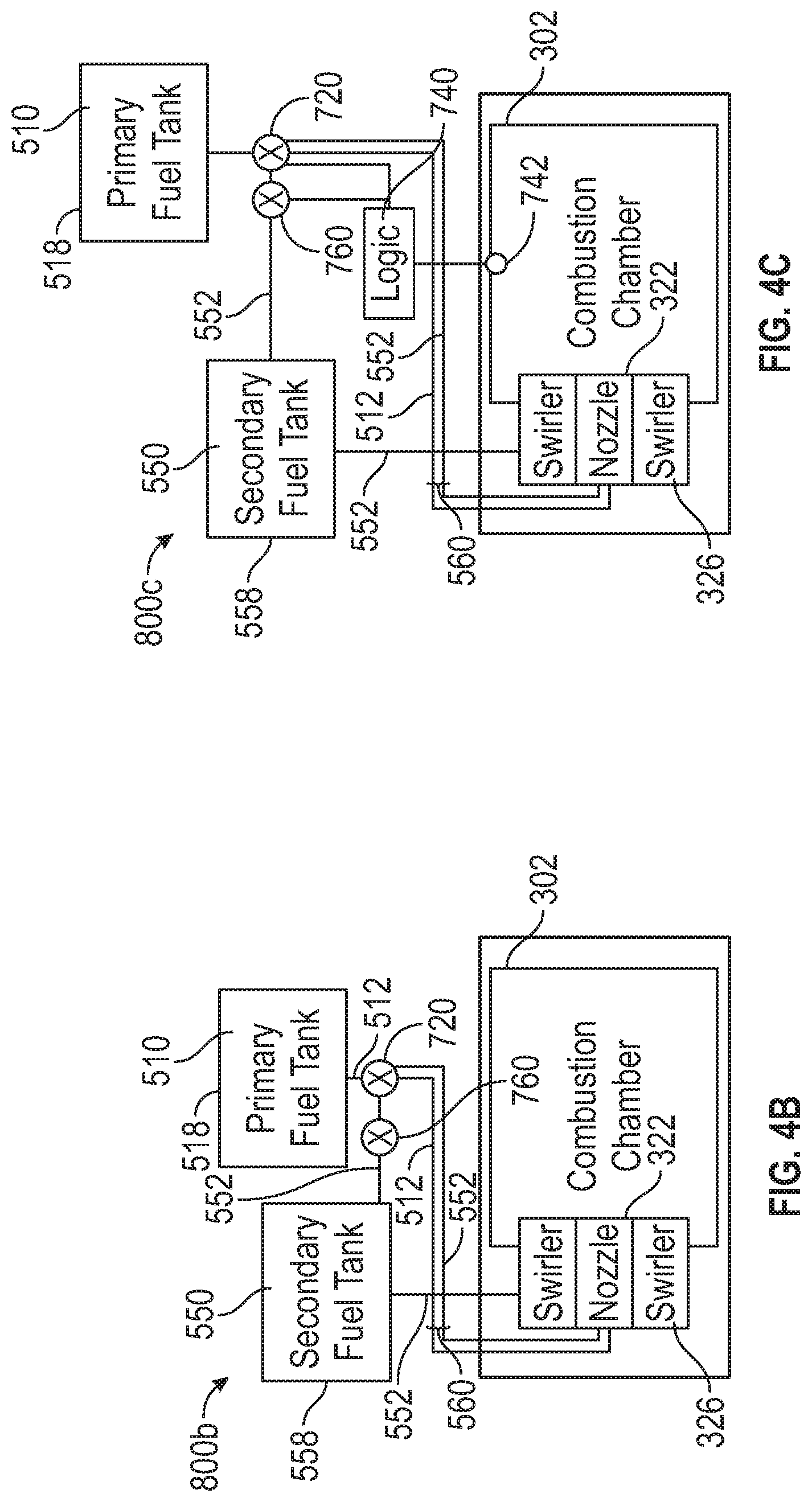 Patent US12098678 Figure 6 – Method of using a primary fuel to pilot liquid fueled combustors