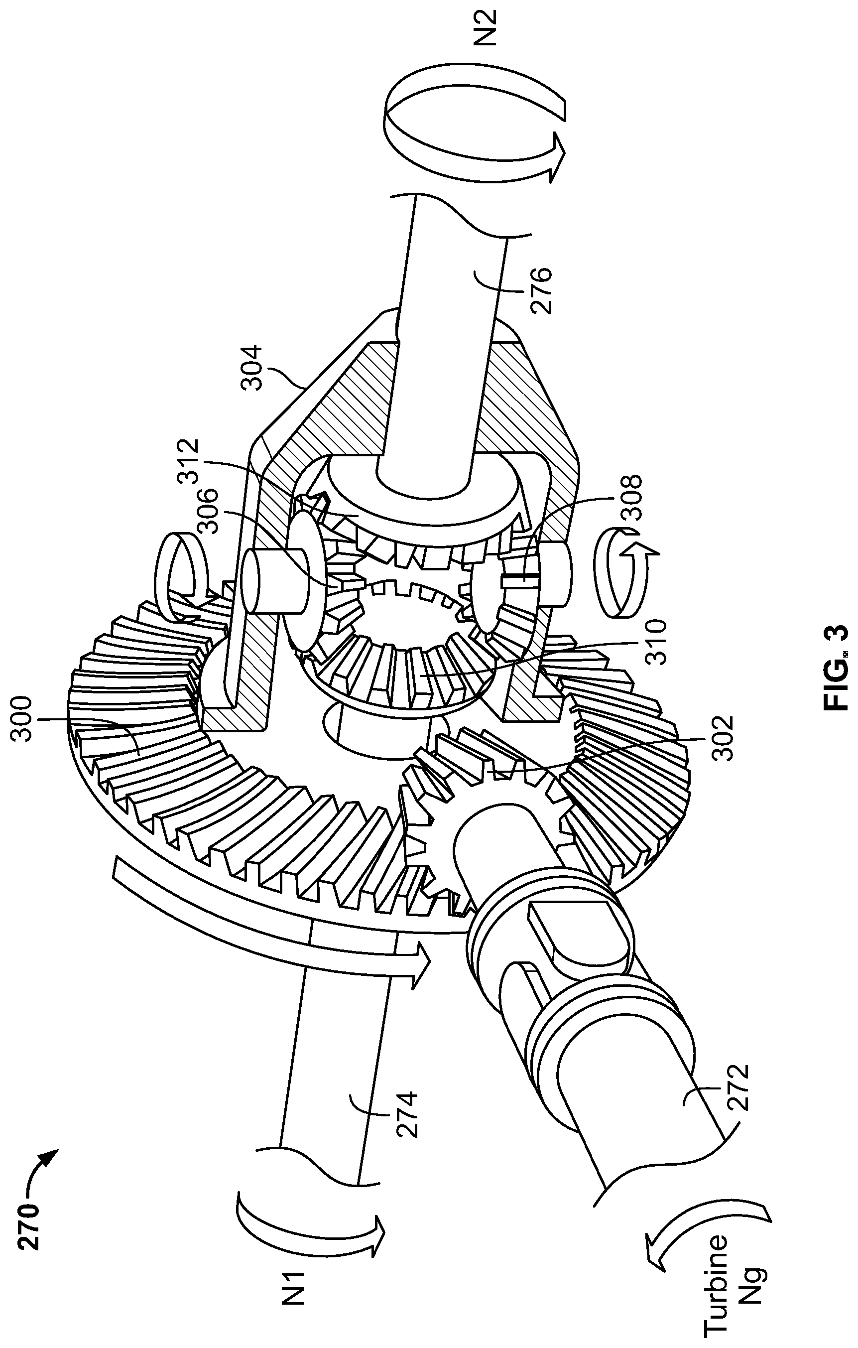Patent US12098682 Figure 3 – Power transfer systems and methods for aircraft engines