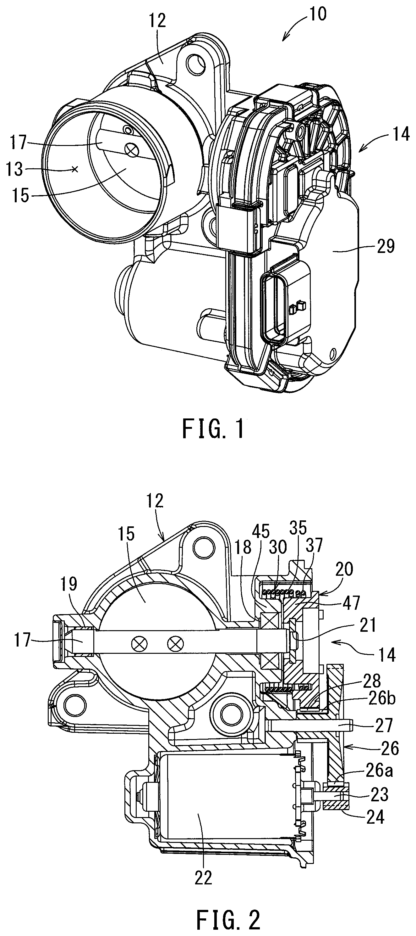 Patent US12098689 — Throttle device — Figure 1