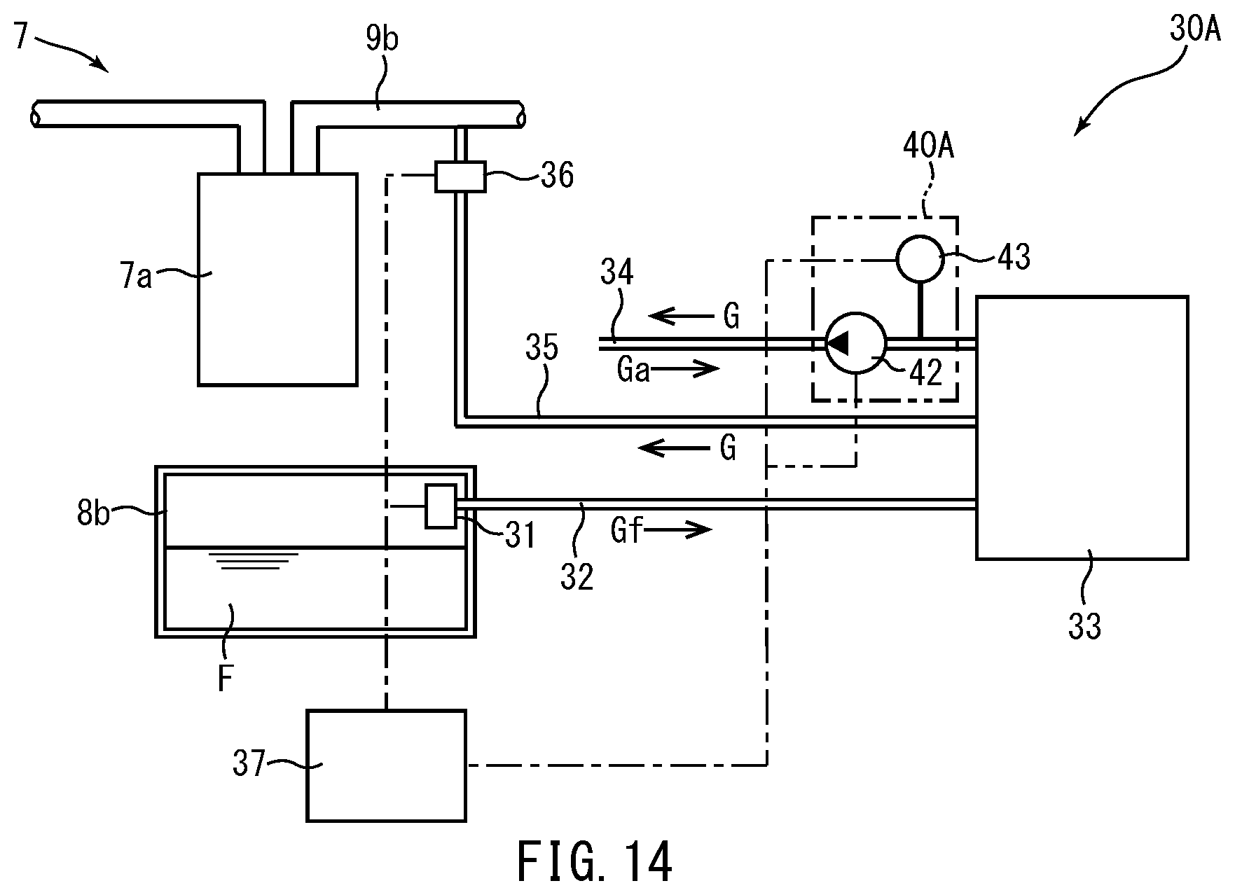 Patent US12098692 Figure 14 – Straddled vehicle