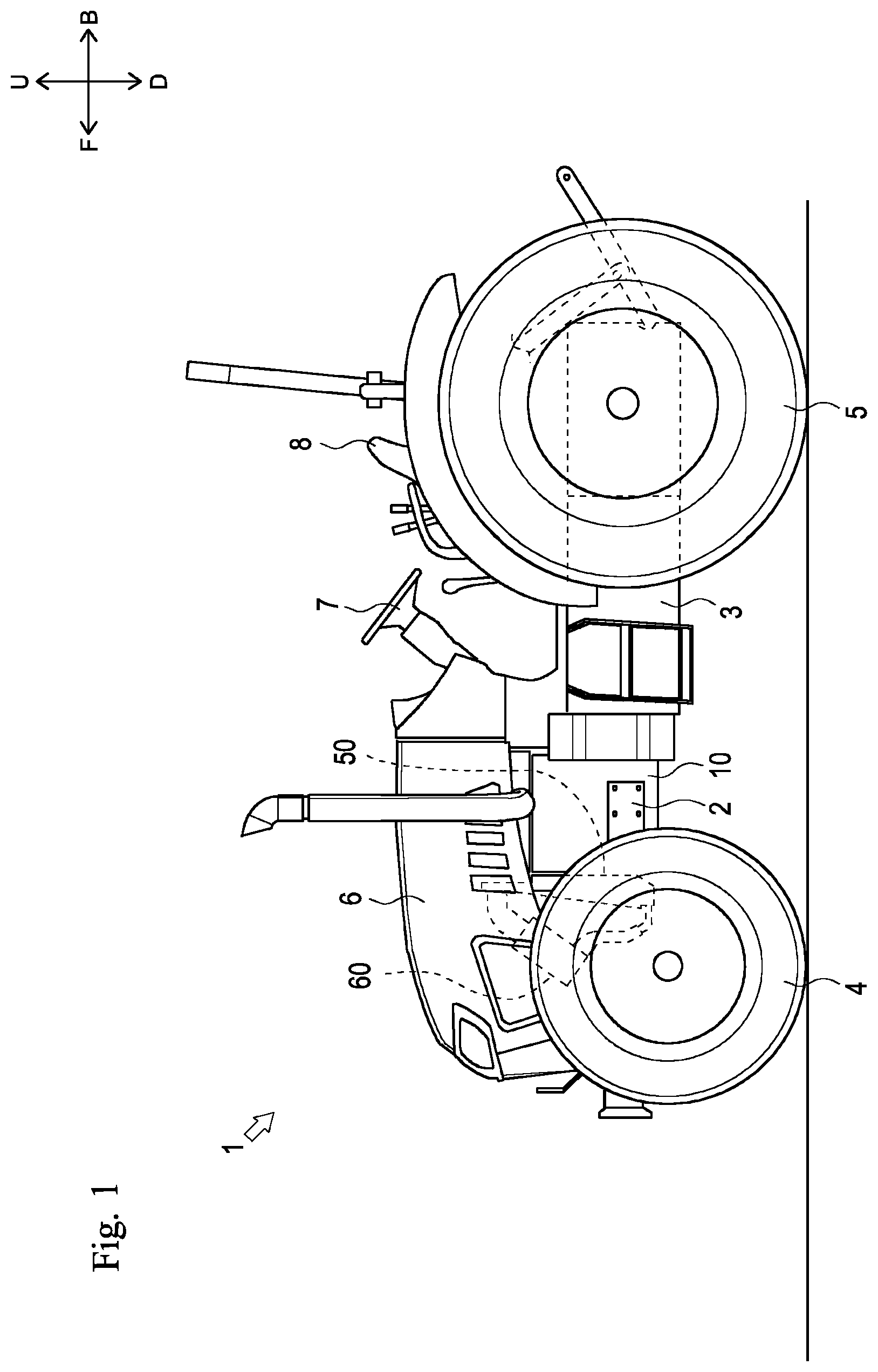 Patent US12098693 — Work vehicle — Figure 1