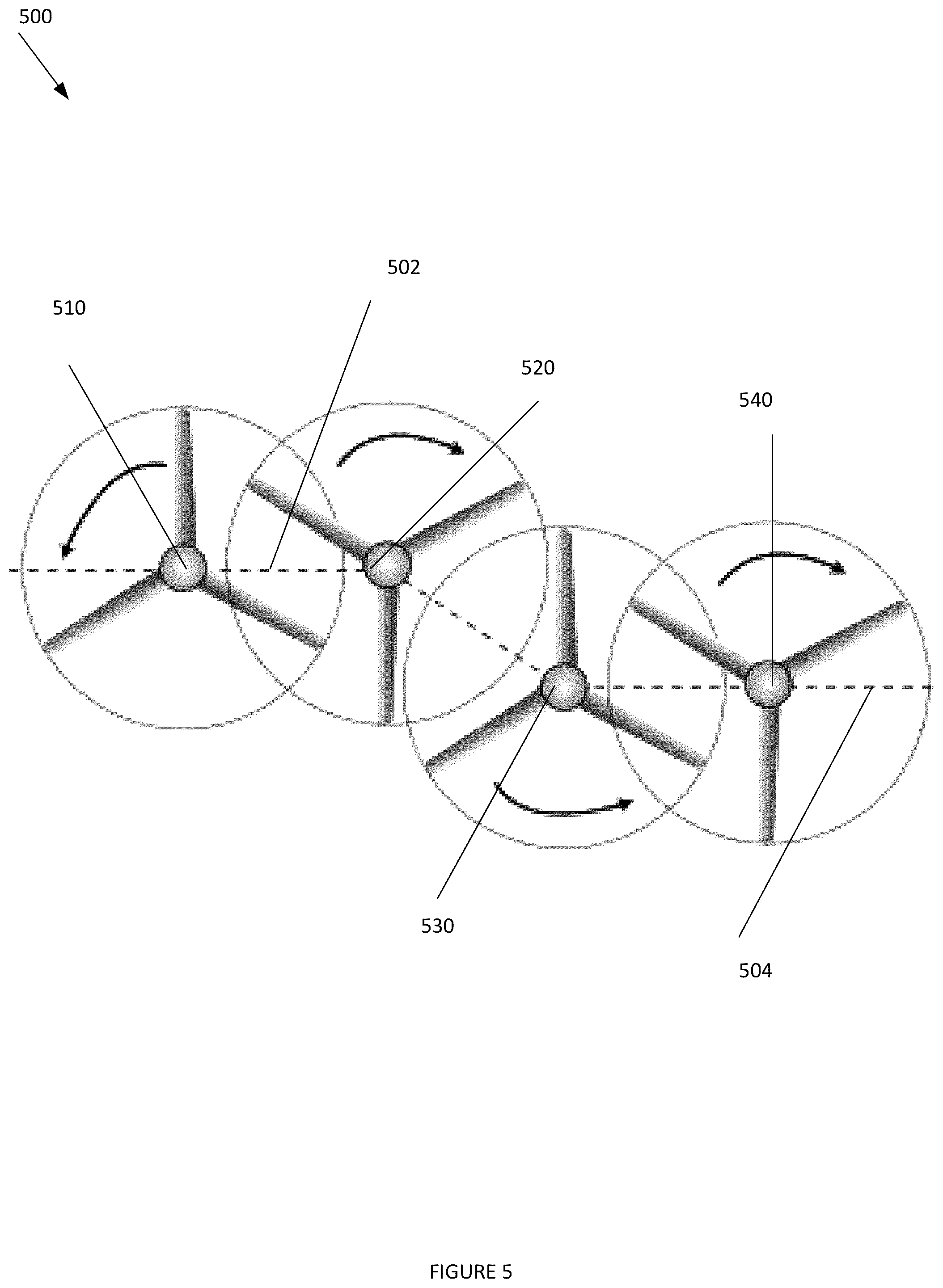 Patent US12098696 Figure 5 – Systems and methods for interleaved synchronous propeller system