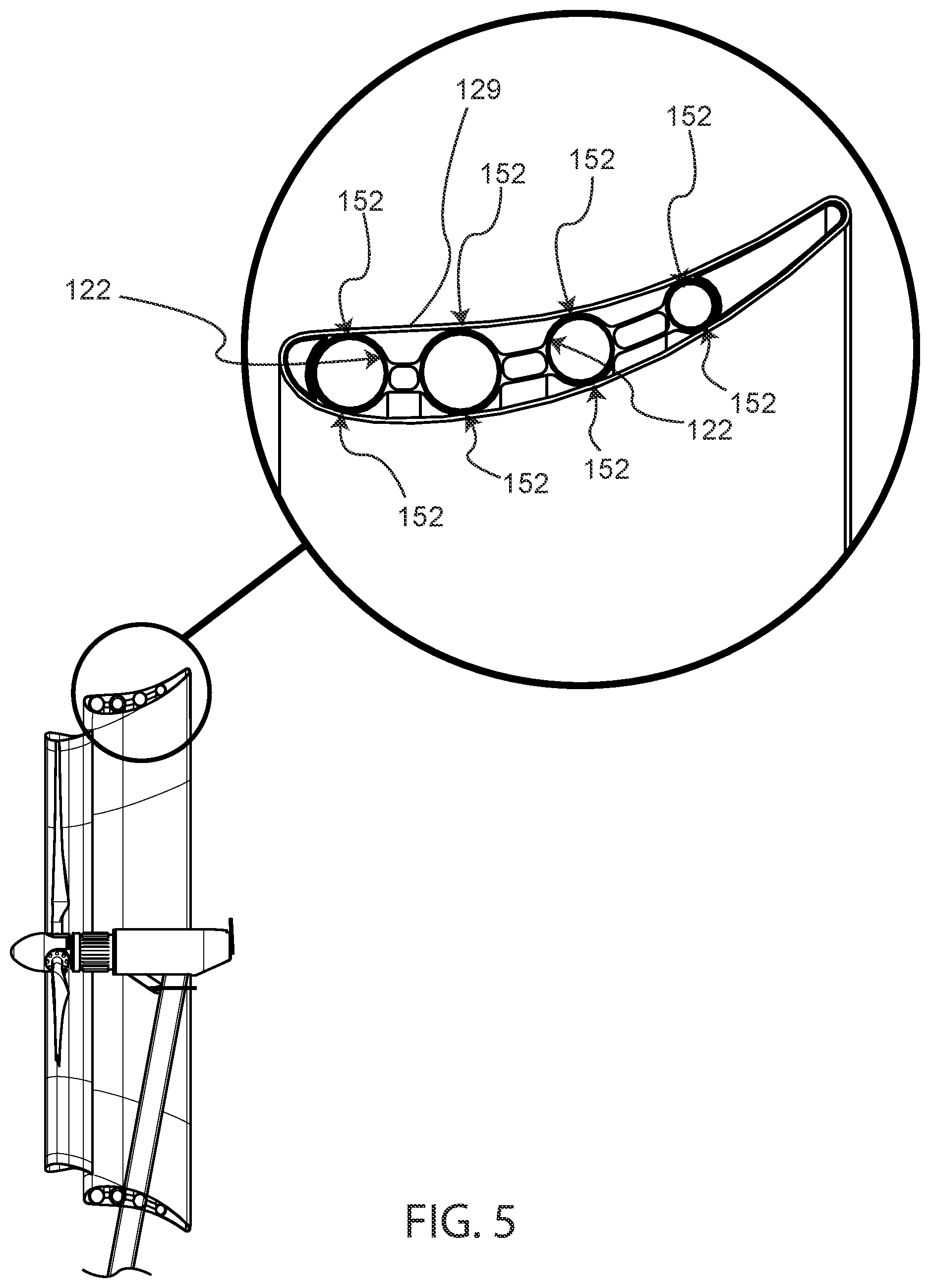 Patent US12098697 Figure 5 – Method and apparatus for constructing a ringed airfoil