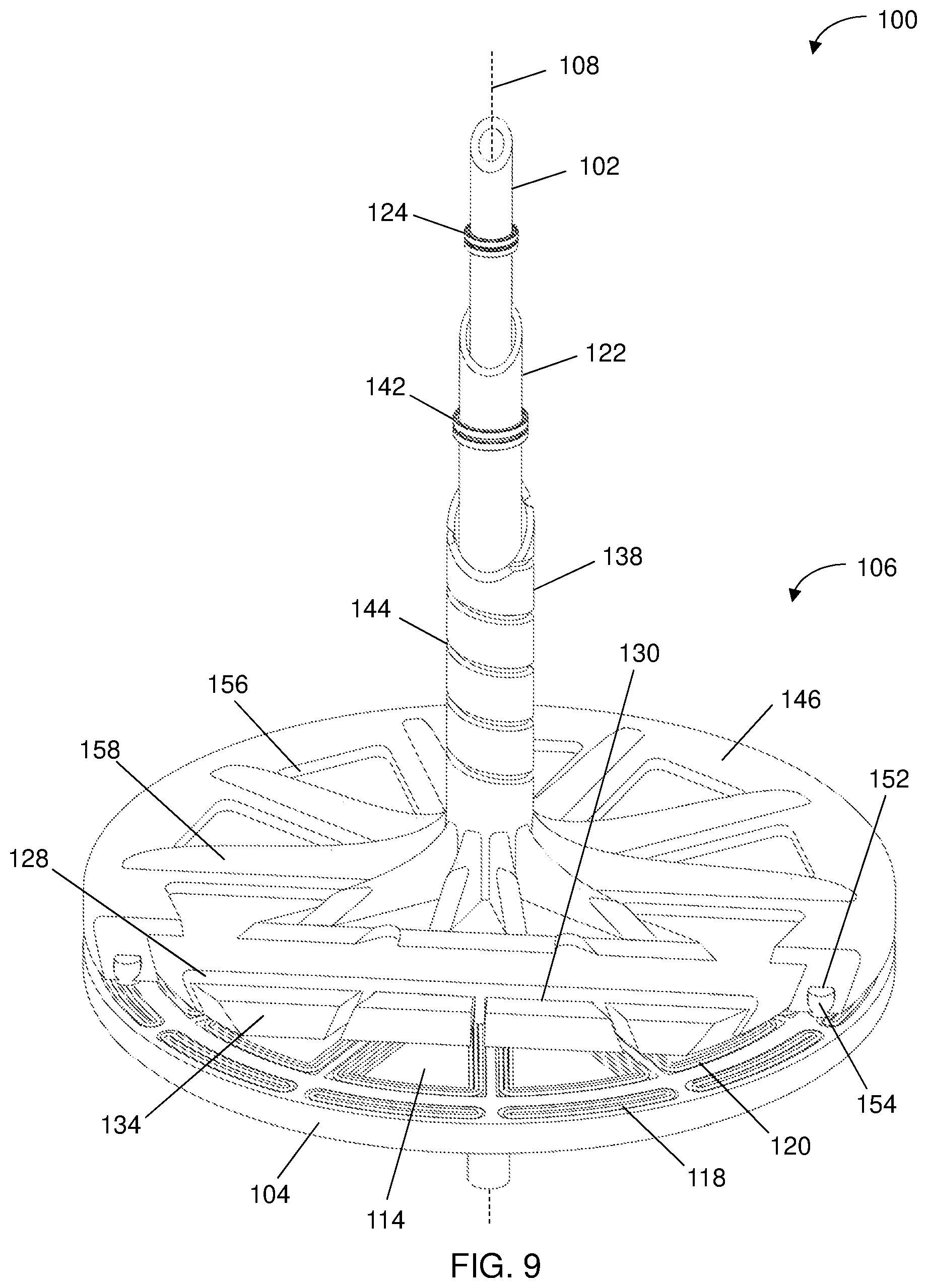 Patent US12098701 Figure 9 – Wind turbine with extendable and retractable airfoils
