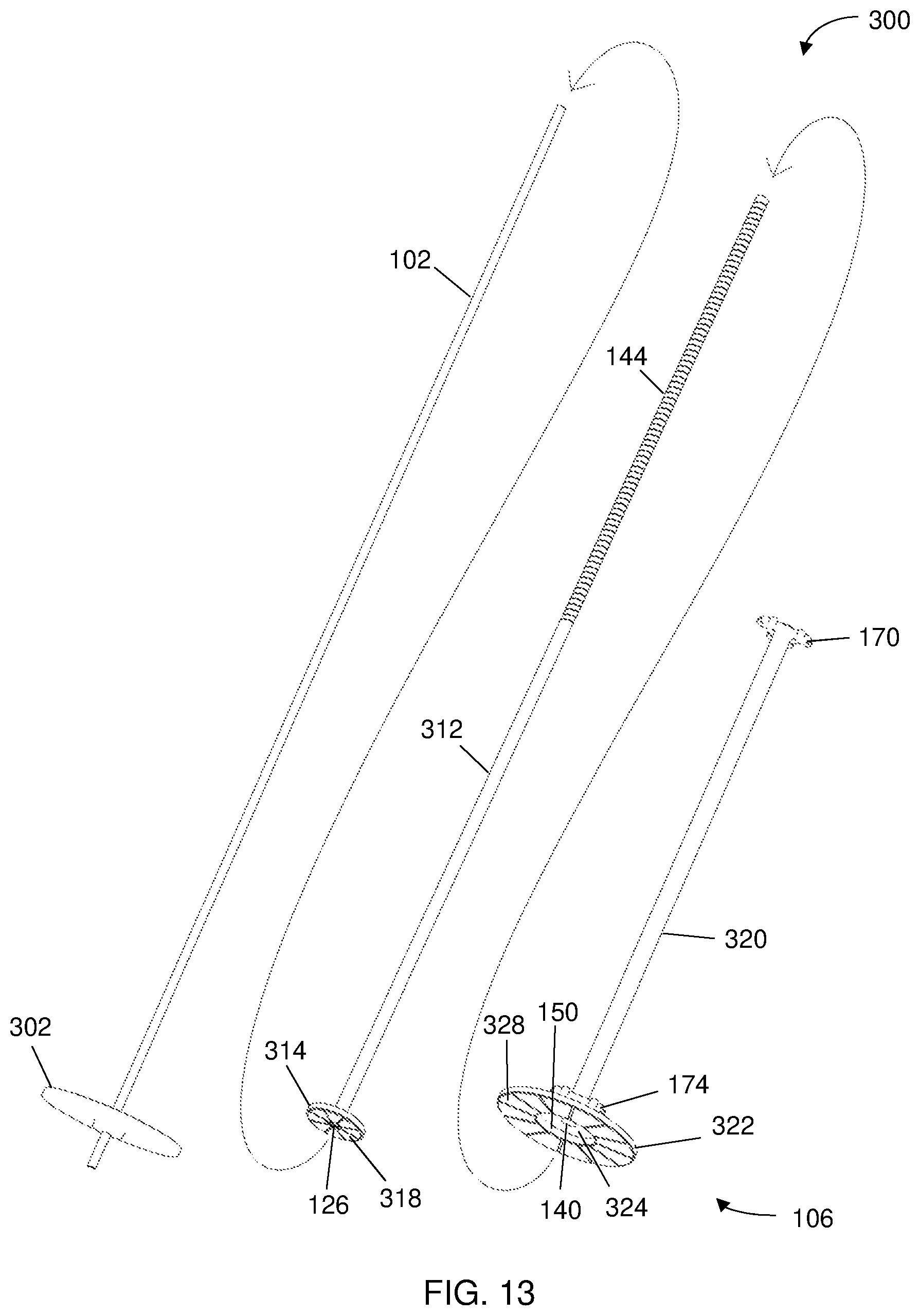 Patent US12098701 Figure 13 – Wind turbine with extendable and retractable airfoils