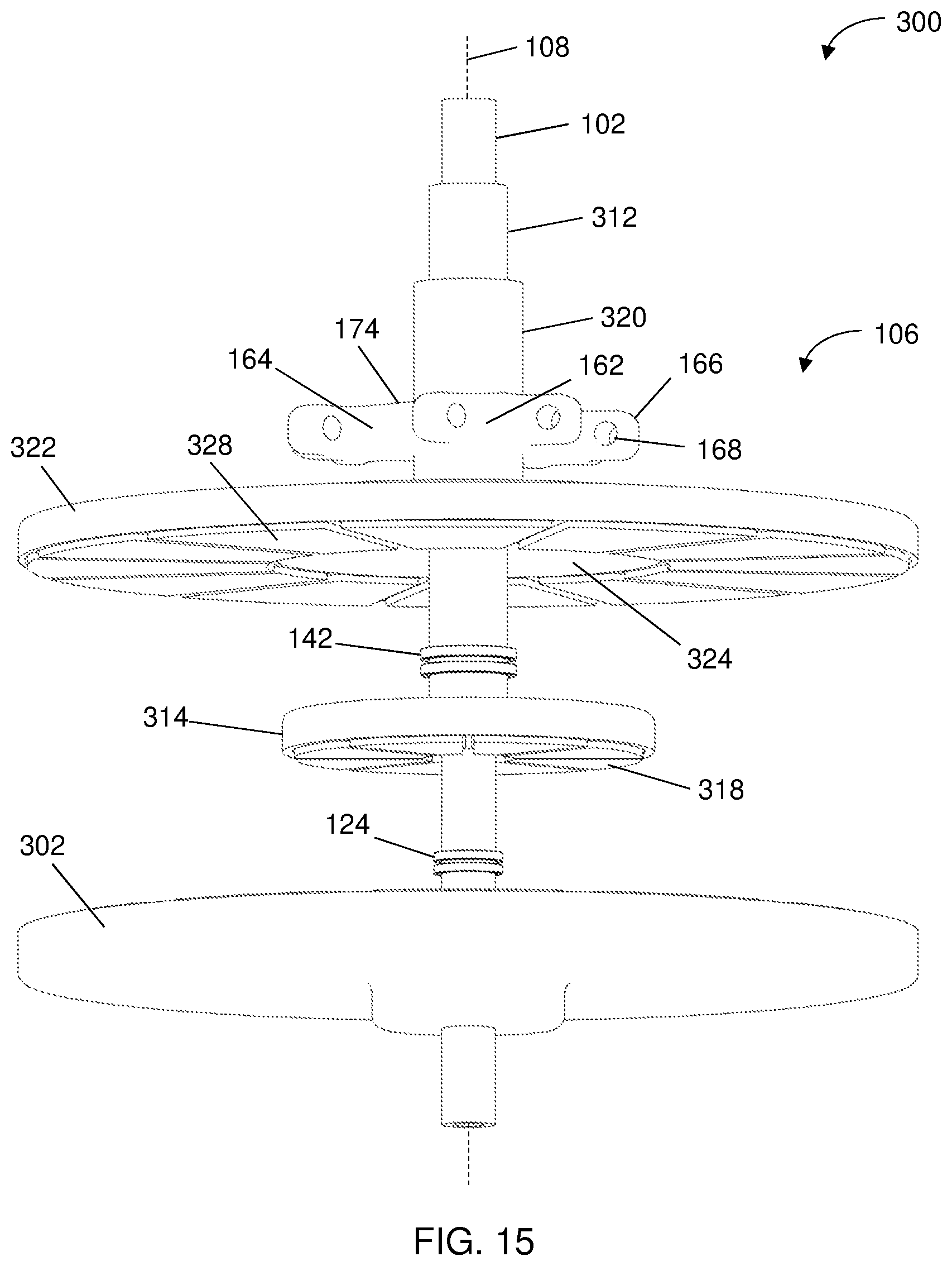 Patent US12098701 Figure 15 – Wind turbine with extendable and retractable airfoils