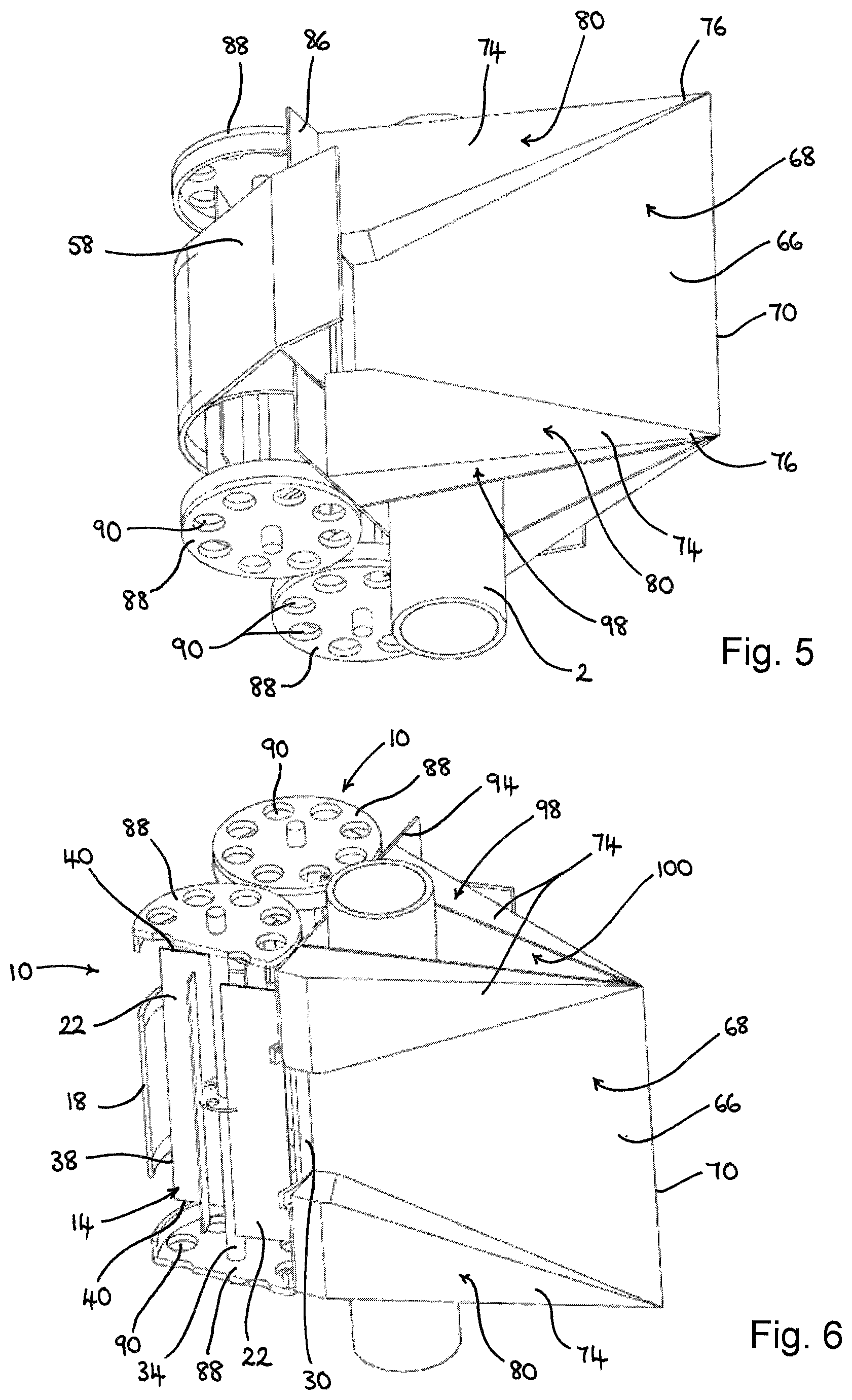 Patent US12098703 Figure 3 – Transverse axis fluid turbine for use in a working fluid flow