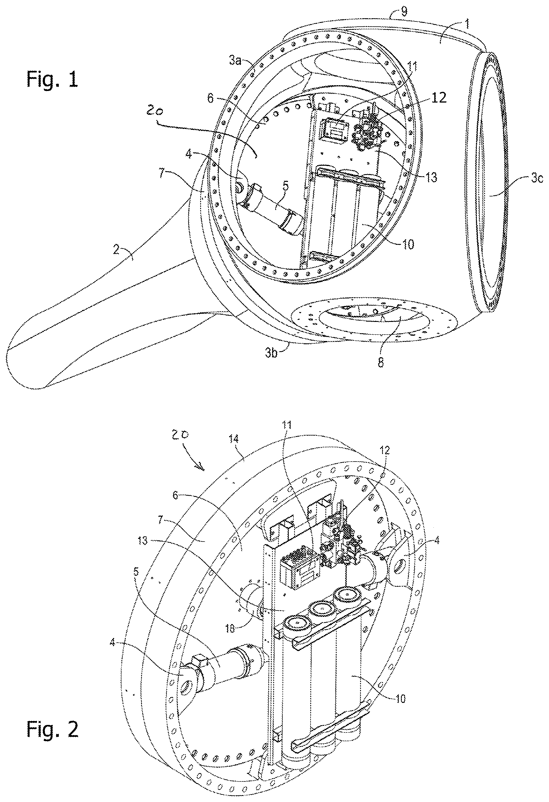 Patent US12098706 Figure 1 – Hydraulic pitch drive system