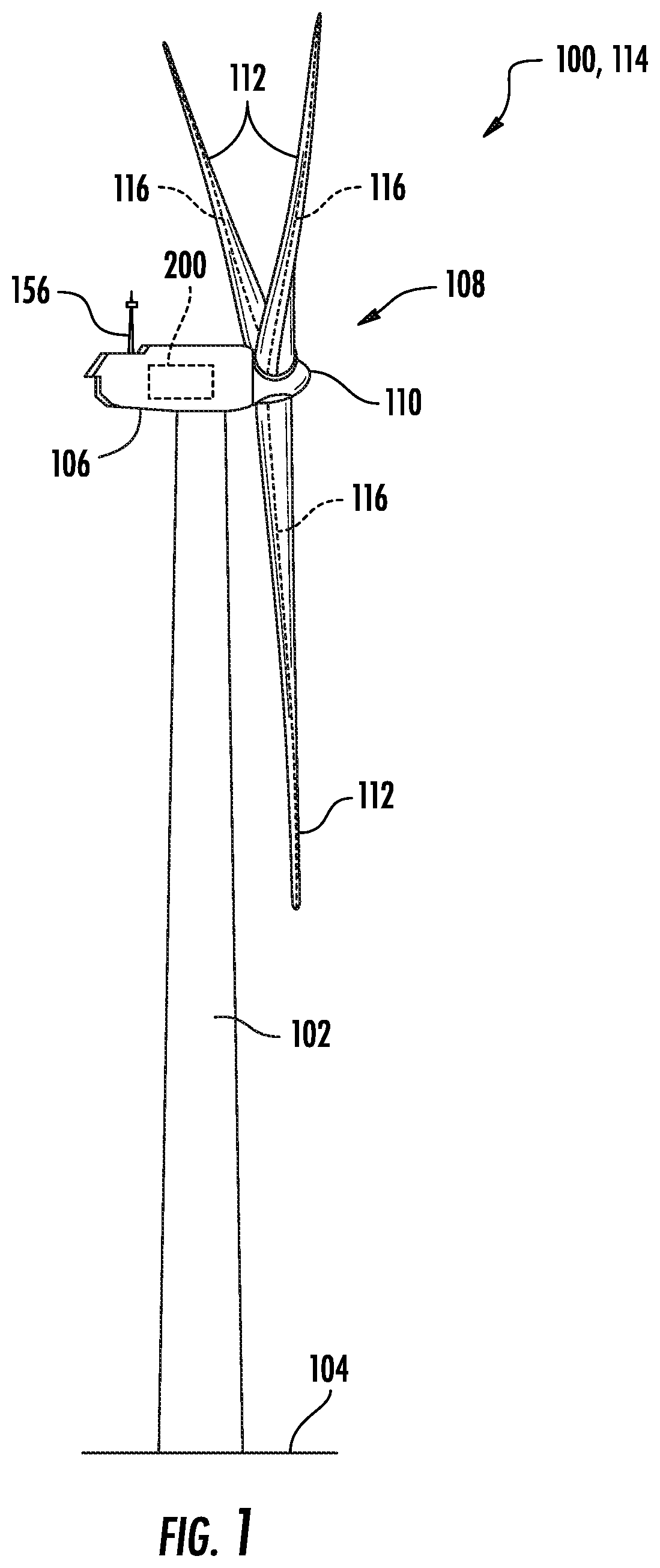 Patent US12098708 Figure 1 – Systems and methods for operating a power generating asset