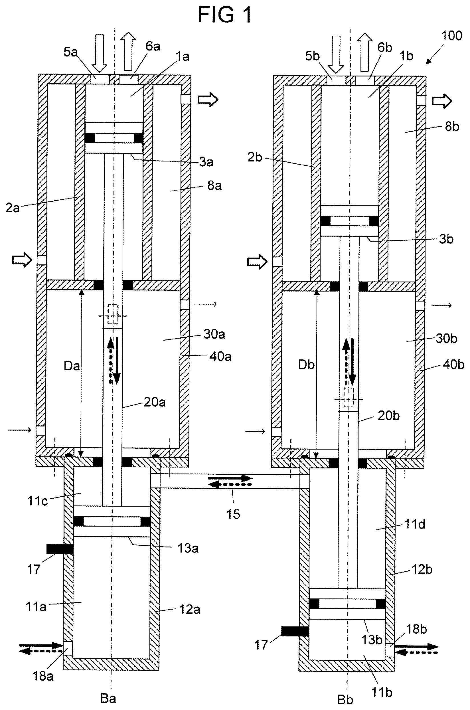 Patent US12098711 Figure 1 – Compressor device and compression method