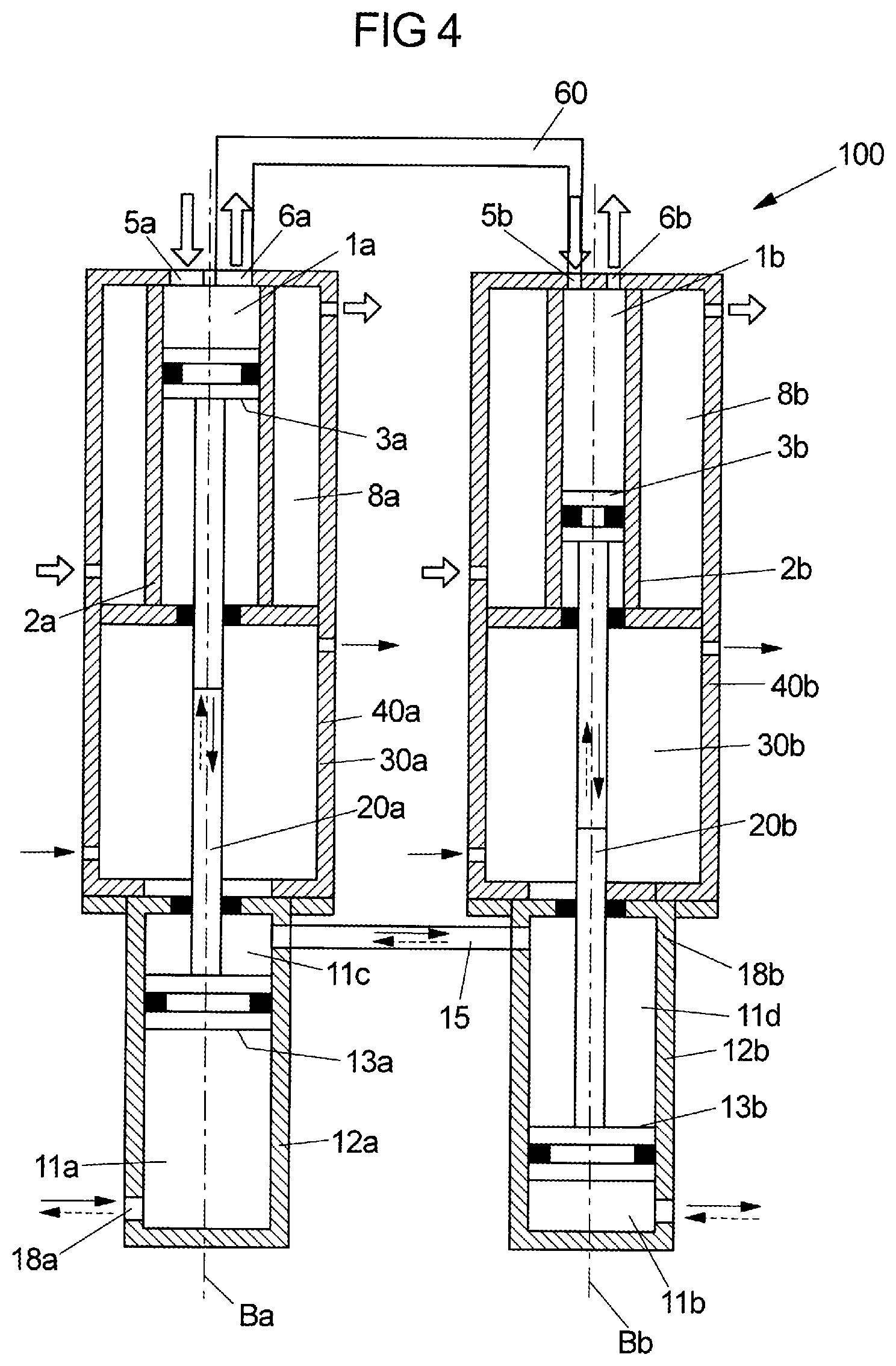 Patent US12098711 Figure 4 – Compressor device and compression method