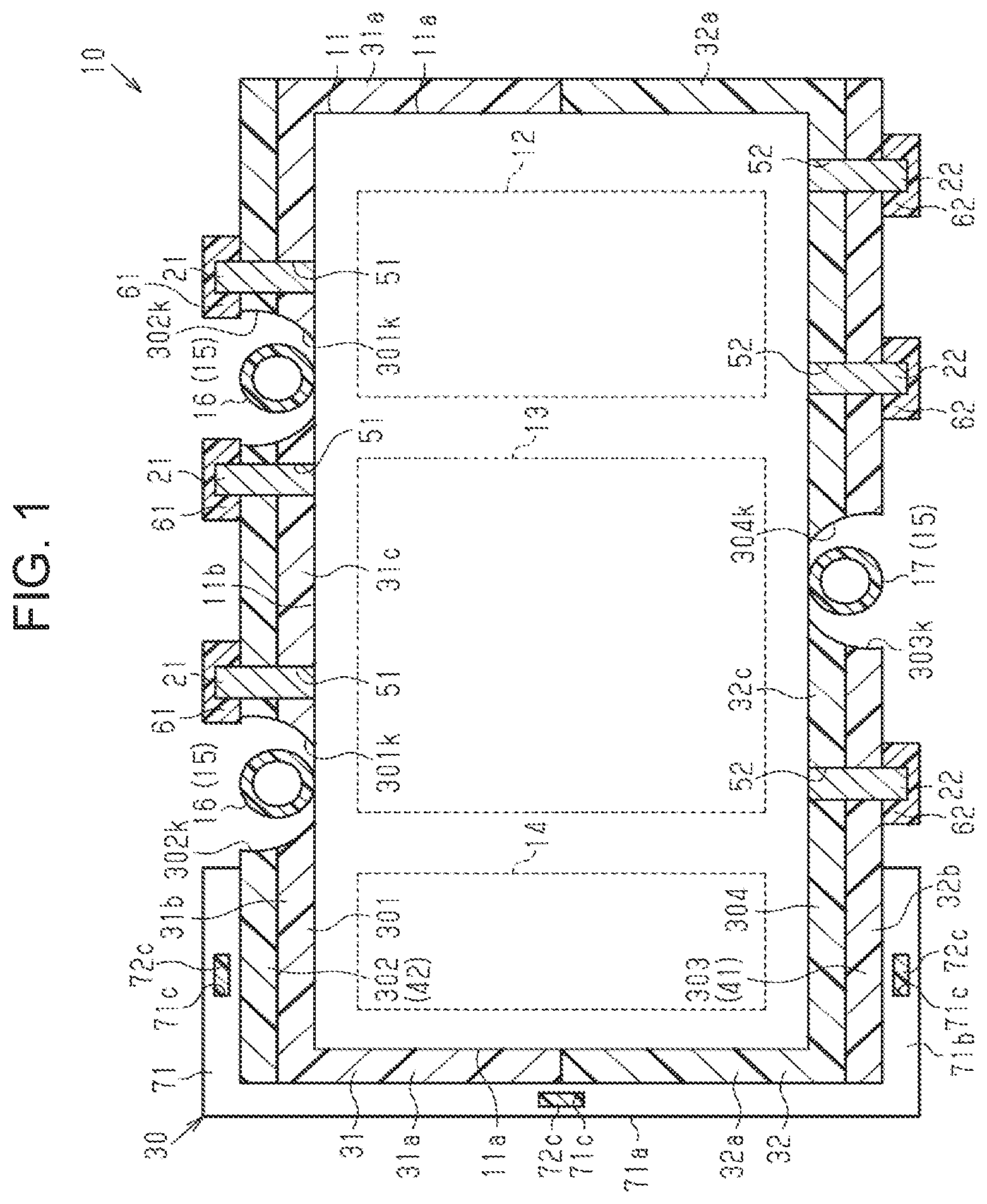 Patent US12098714 Figure 1 – Electric compressor