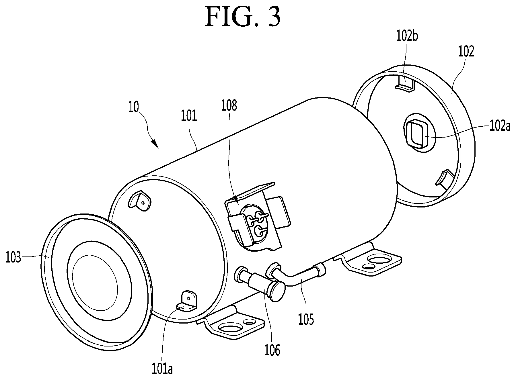 Patent US12098715 Figure 3 – Linear compressor and refrigerator including same