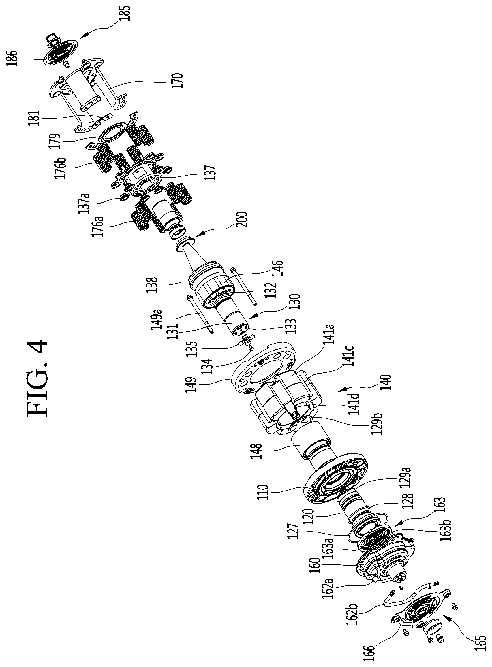 Patent US12098715 Figure 4 – Linear compressor and refrigerator including same