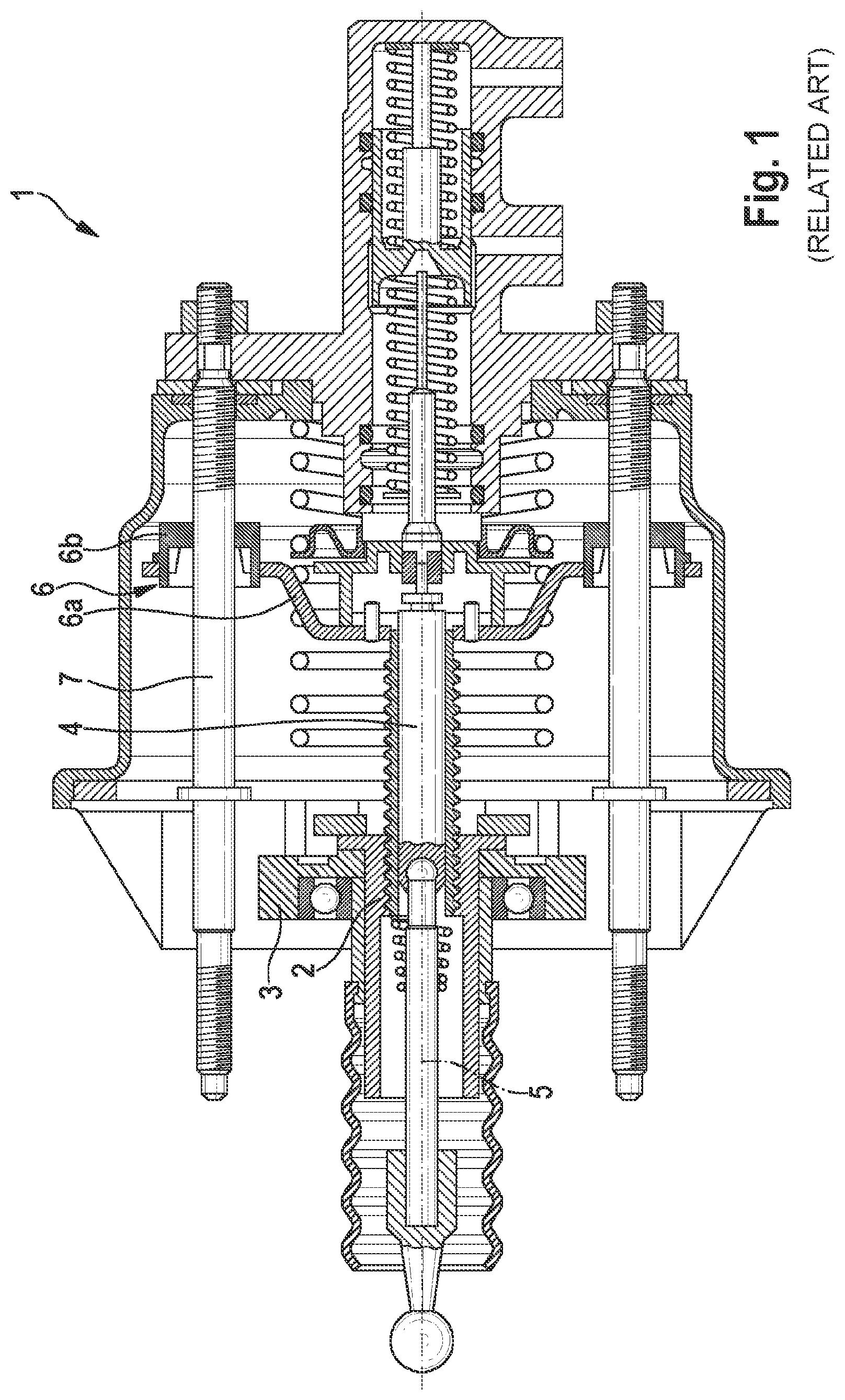 Patent US12098716 Figure 1 – Electromechanical brake pressure generator for a hydraulic braking system