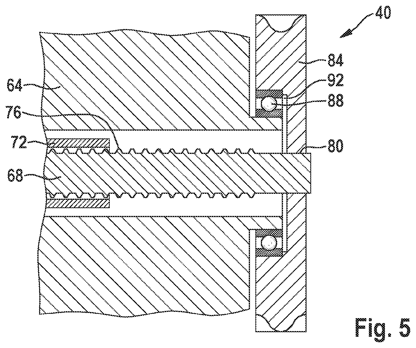 Patent US12098716 Figure 4 – Electromechanical brake pressure generator for a hydraulic braking system