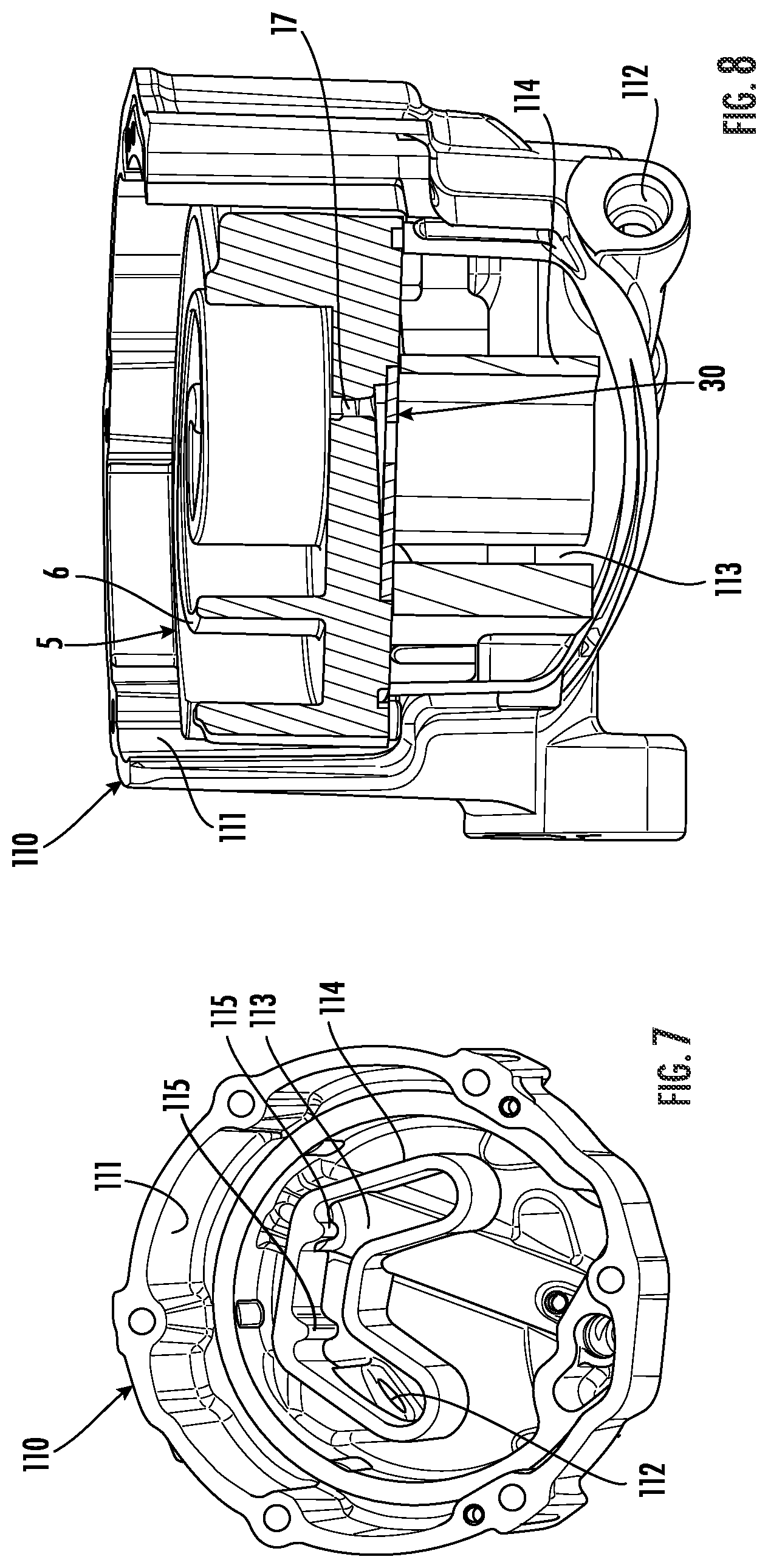 Patent US12098719 Figure 5 – Vapor injection structure for a compressor