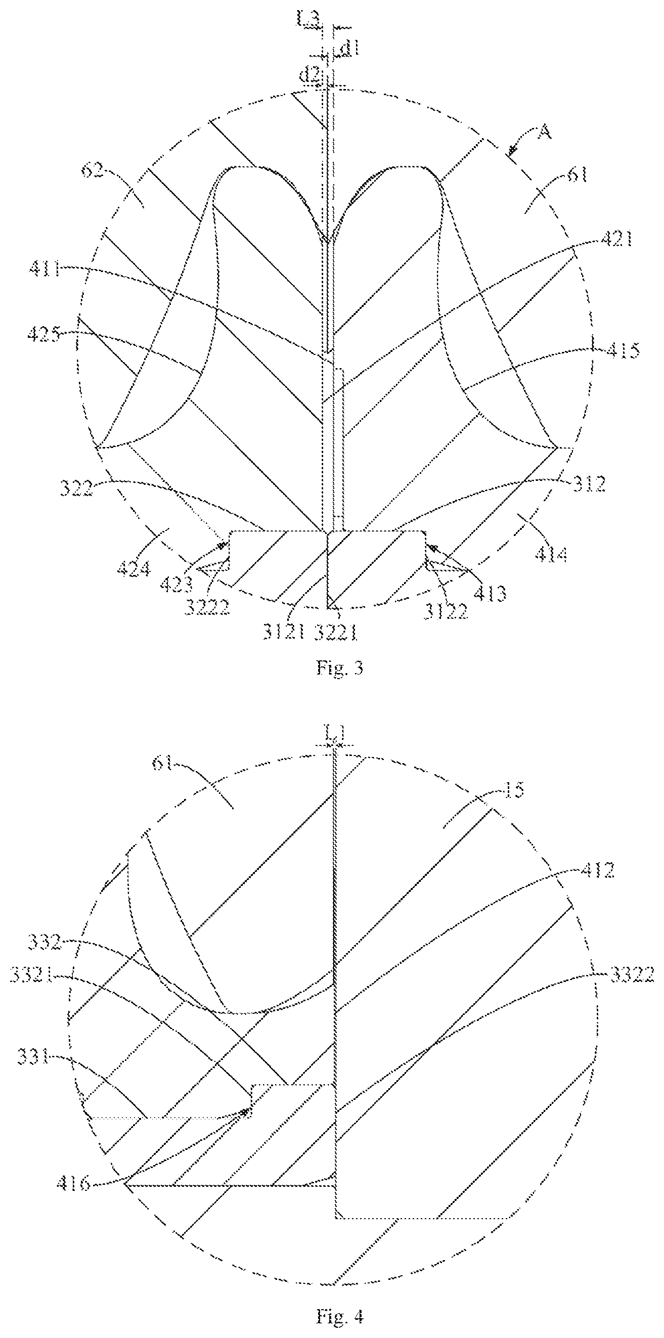 Patent US12098720 Figure 2 – Compressor with two rotors coaxially disposed on a connecting assembly sleeved on the shaft that limits relative movement between them