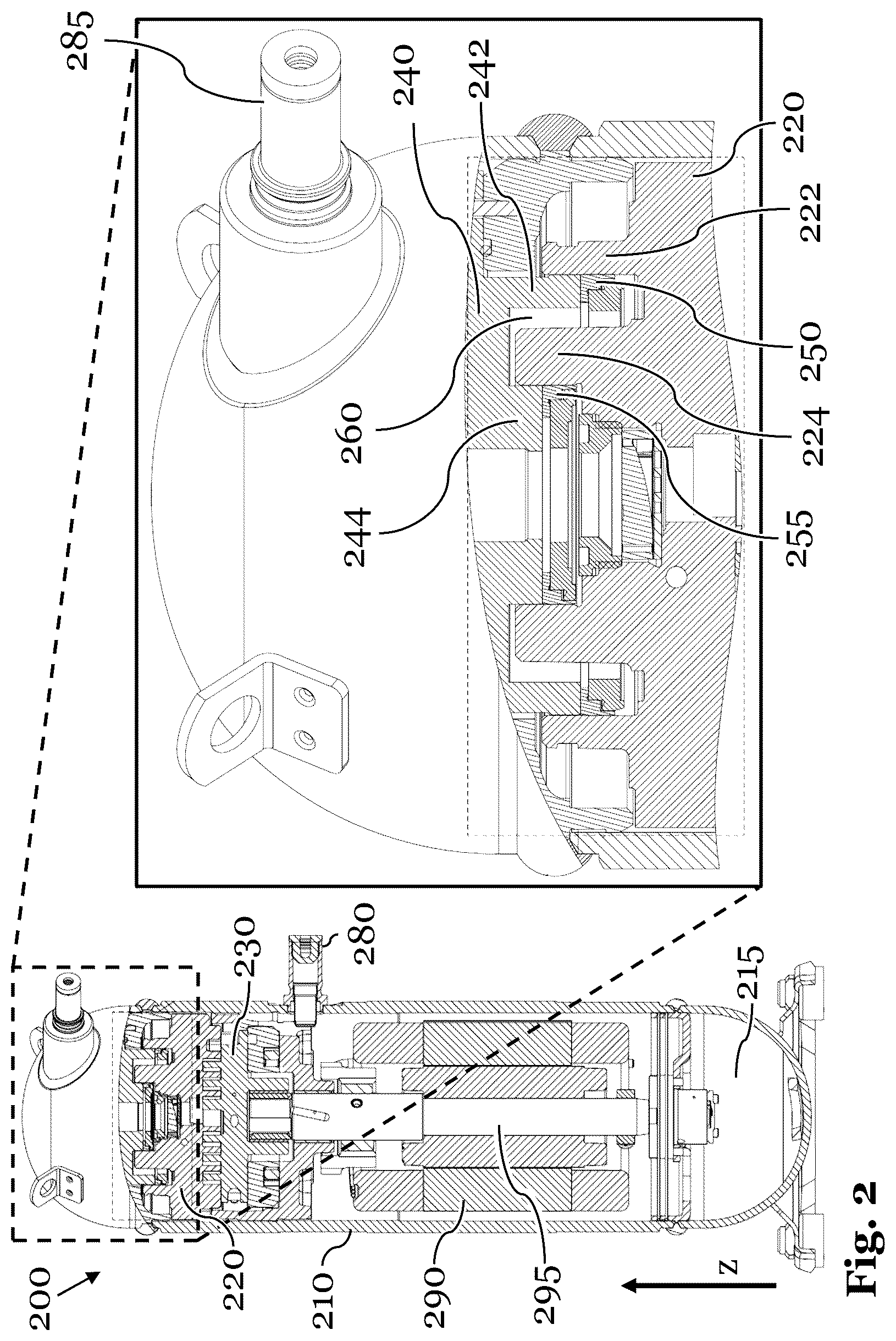 Patent US12098721 Figure 2 – Sealing and compliance in a scroll compressor