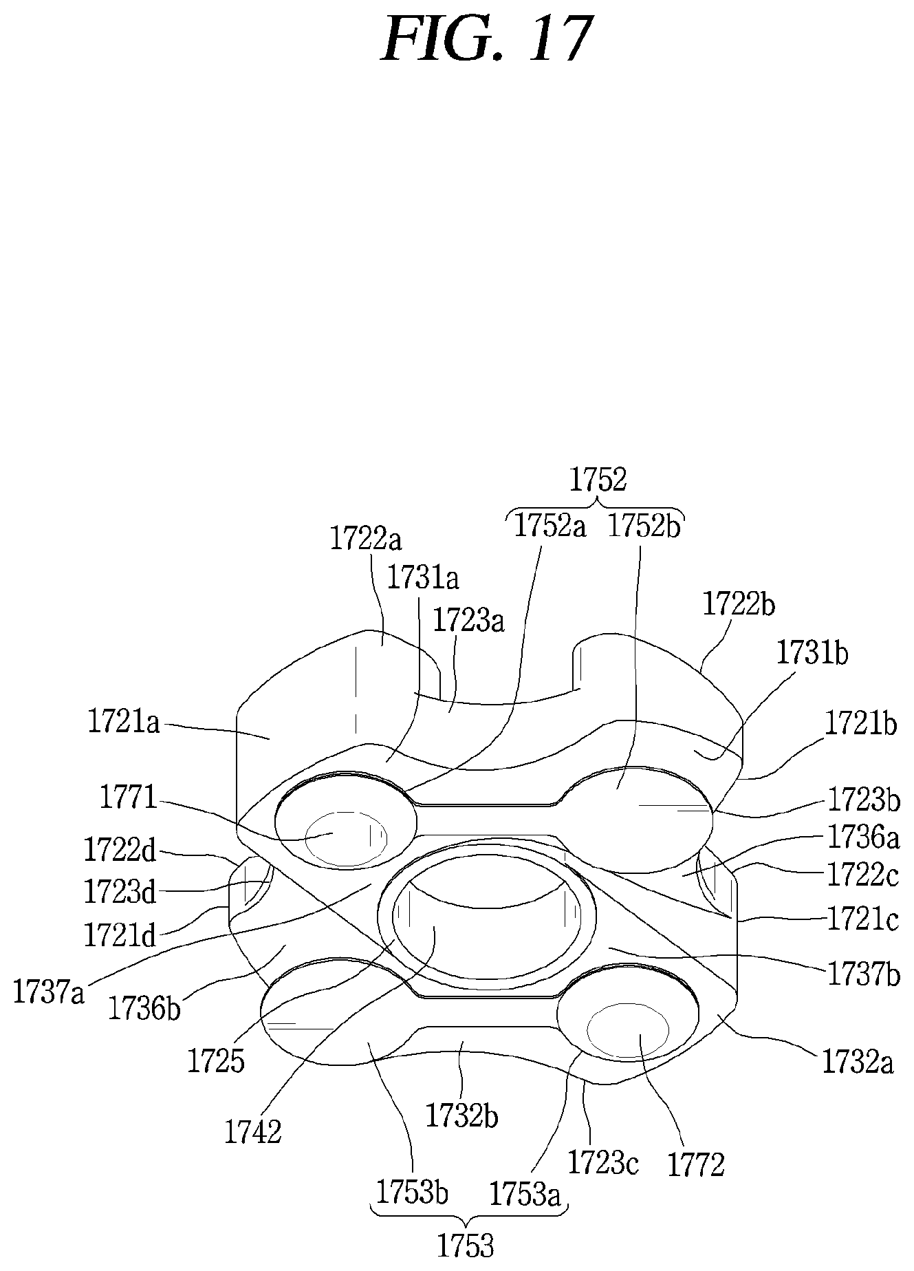 Patent US12098723 Figure 18 – Retainer block bypass hole valve assembly arranged in non-orbiting scroll of a compressor