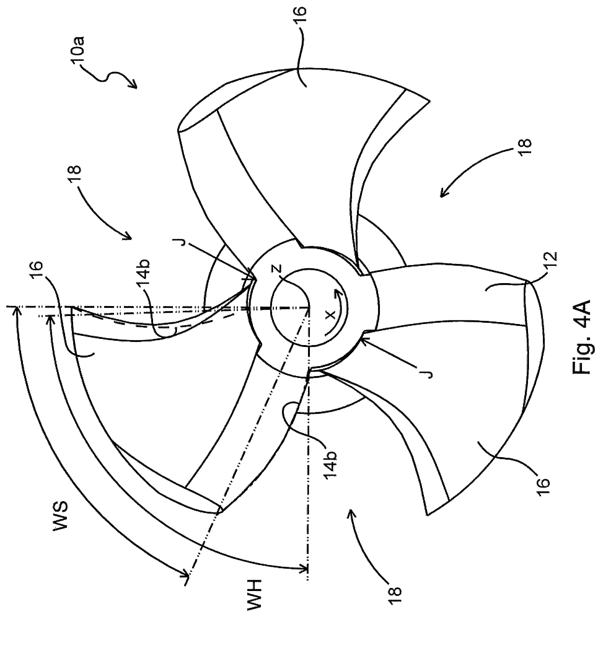 Patent US12098728 Figure 5 – Inducer for a submersible pump for pumping a slurry containing solids and viscous fluids and method of designing same