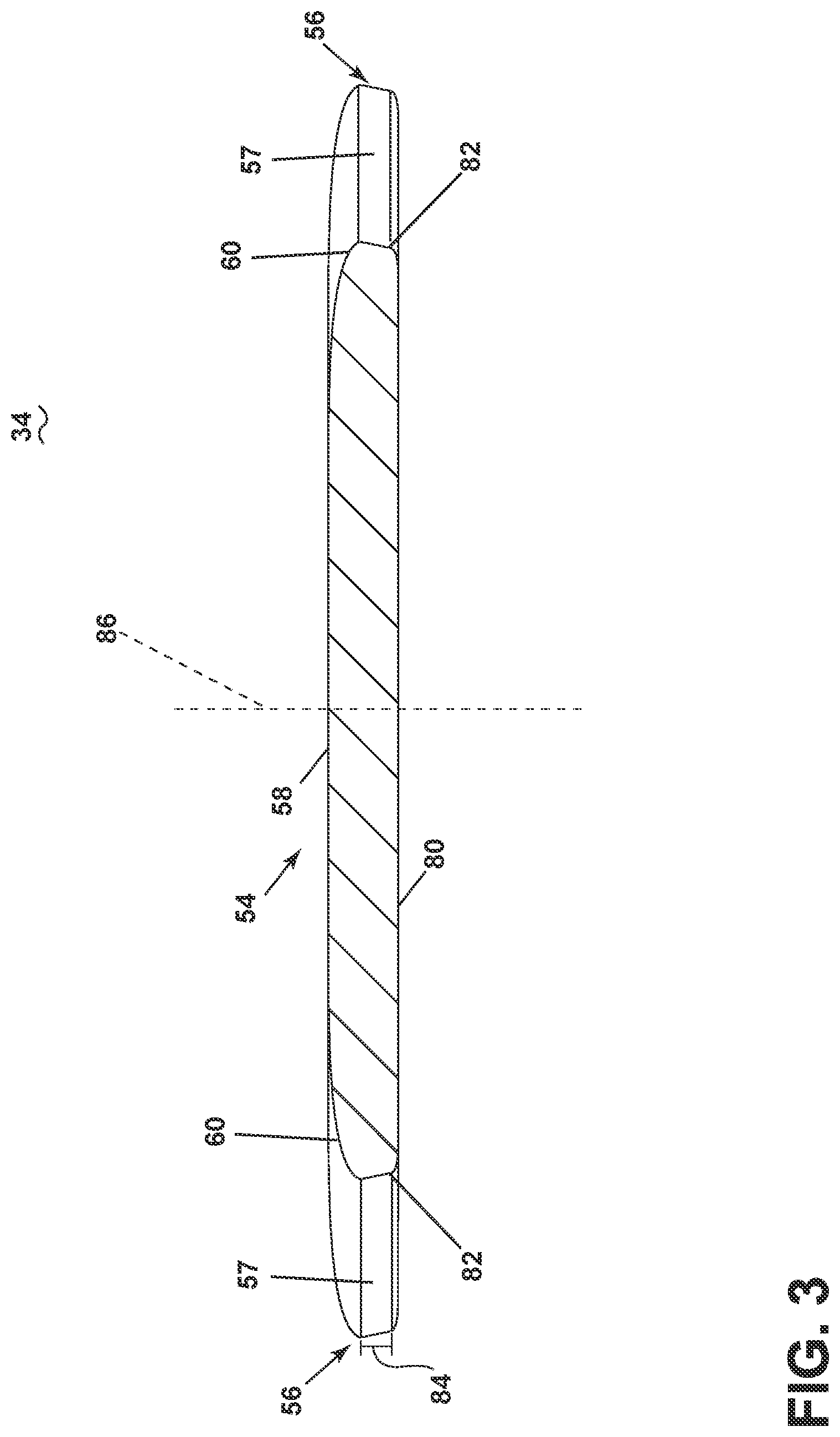 Patent US12098729 Figure 3 – Ceiling fan blade